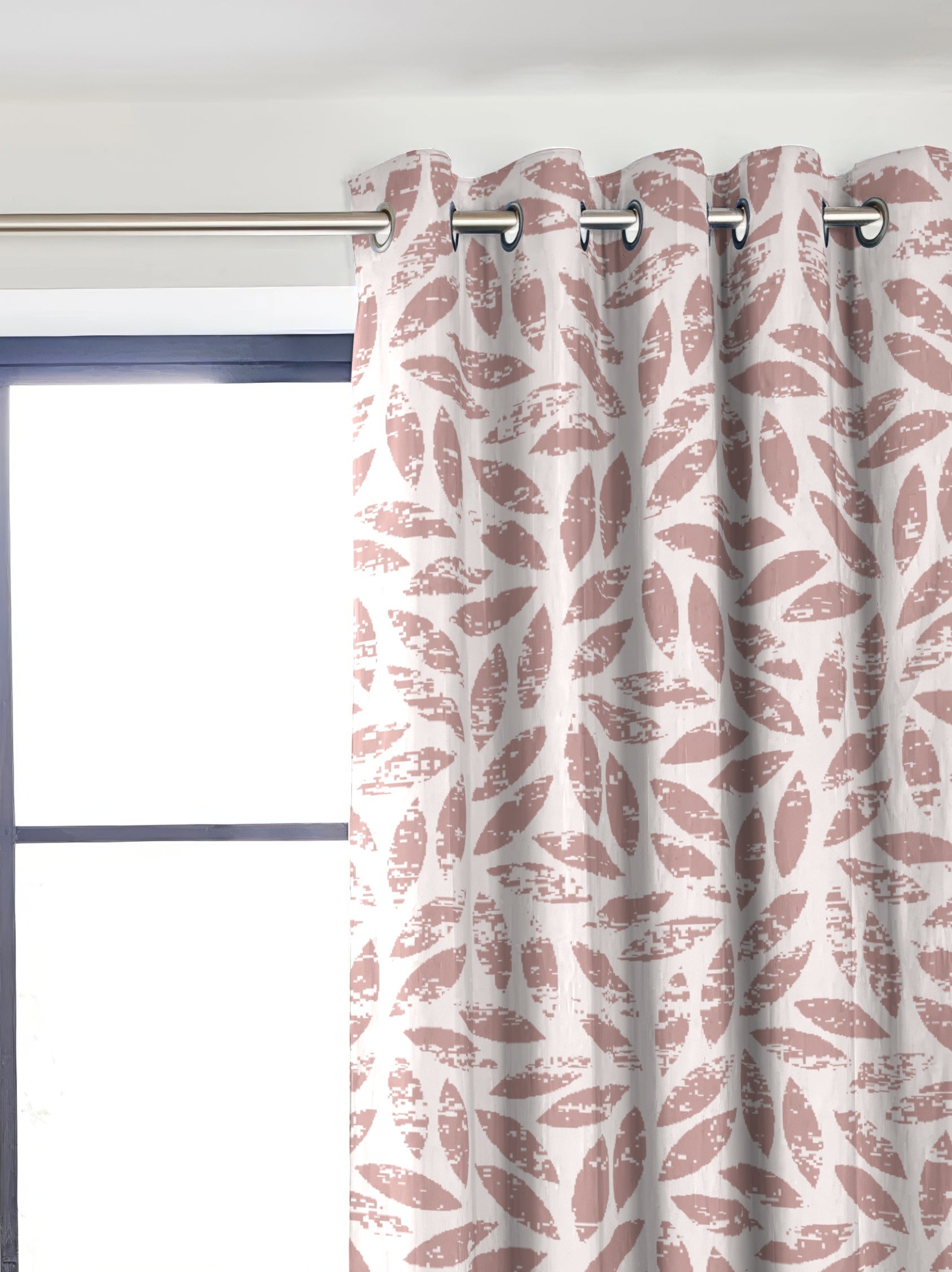 LAMPASSO PINK PRINTED BLACKOUT CURTAIN