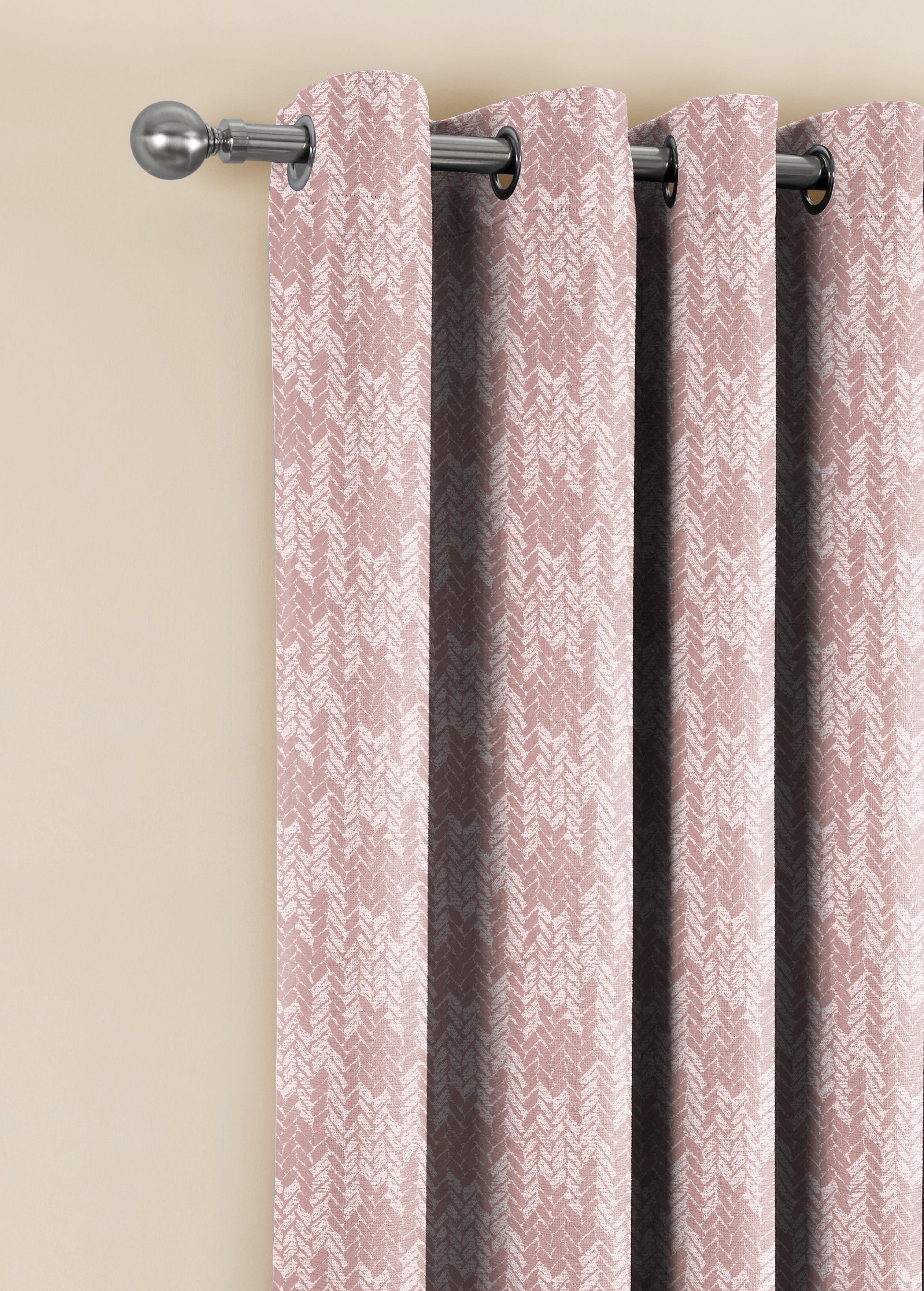 EDINA PINK PRINTED BLACKOUT CURTAIN