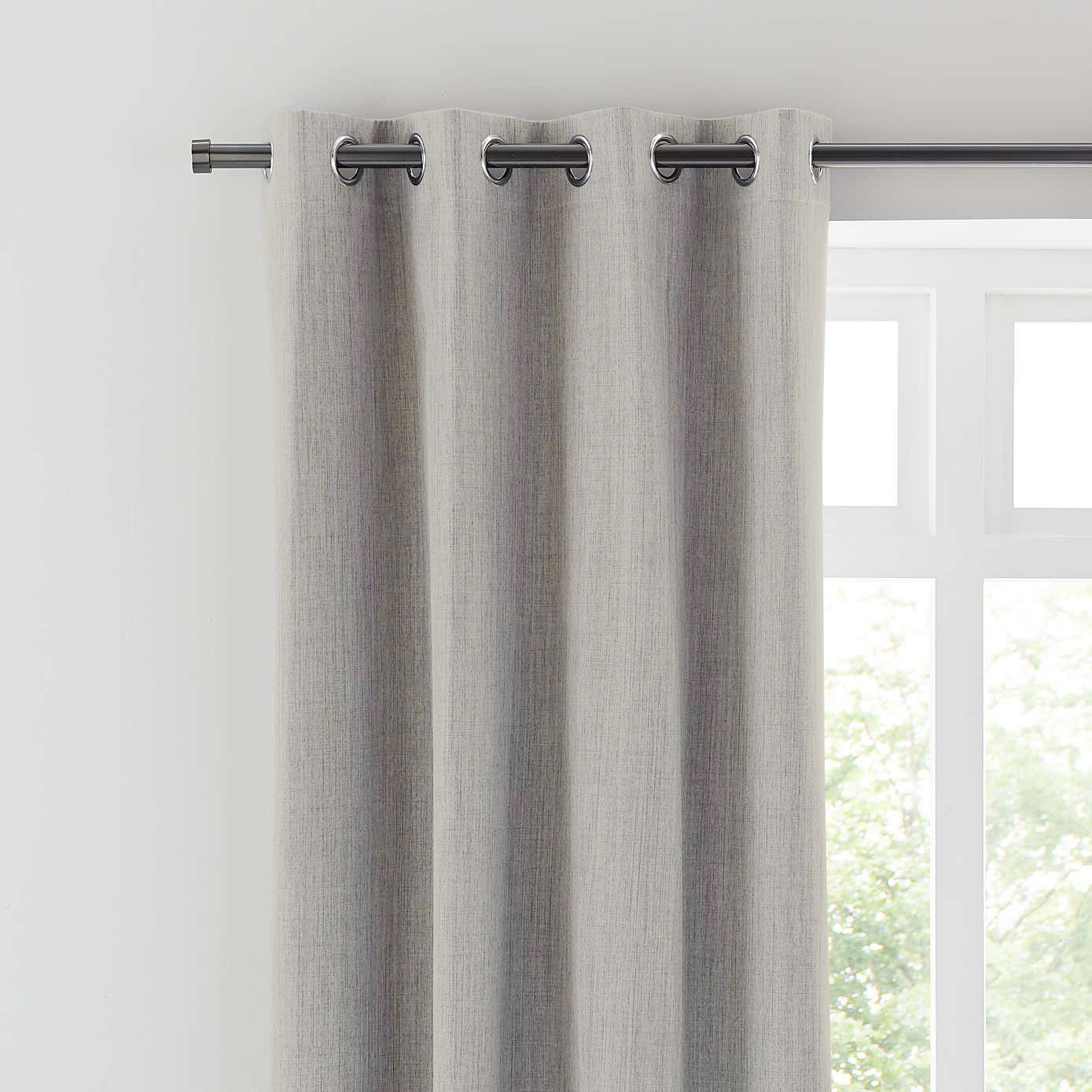 BROOKE GREY PRINTED BLACKOUT CURTAINS