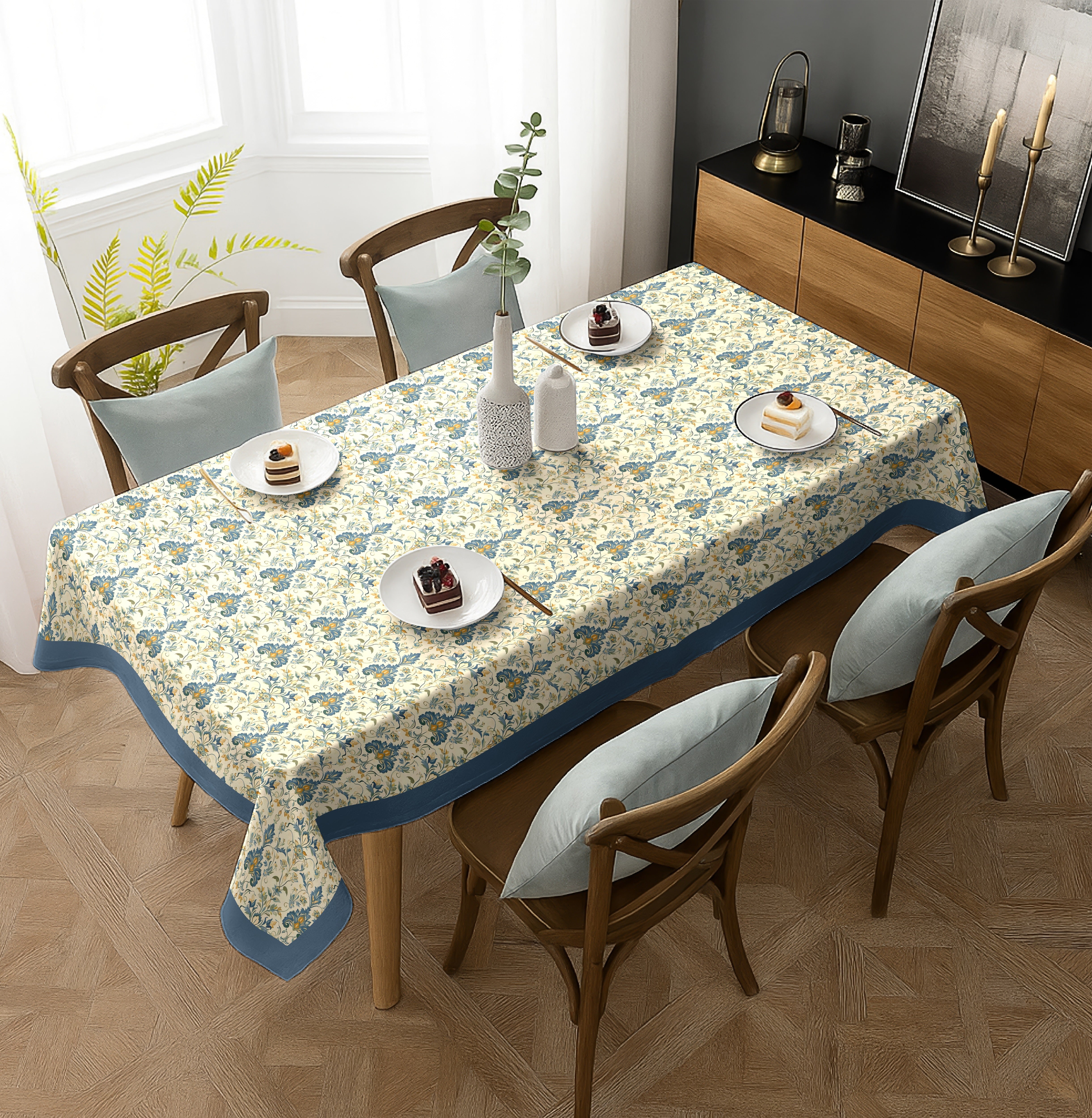 PIRAN TEAL TABLE CLOTH