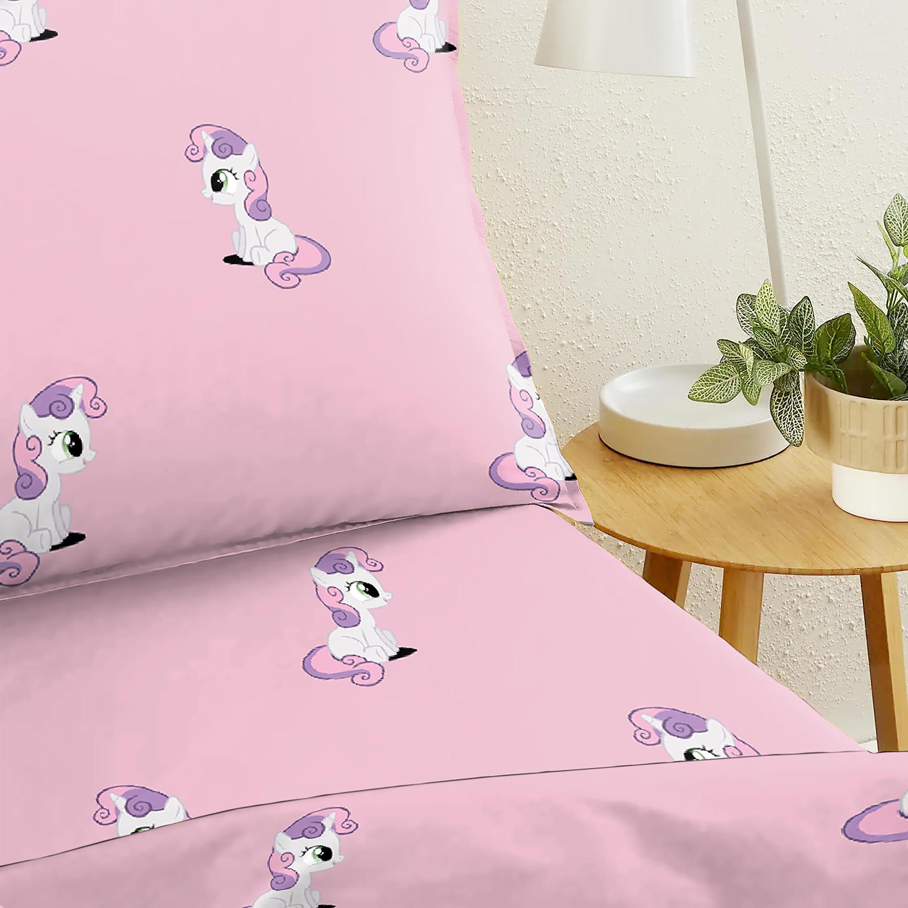 Bedcover Sweety Bell Baby Pink for Single Bed with Pillow Covers King Size (60" X 90")