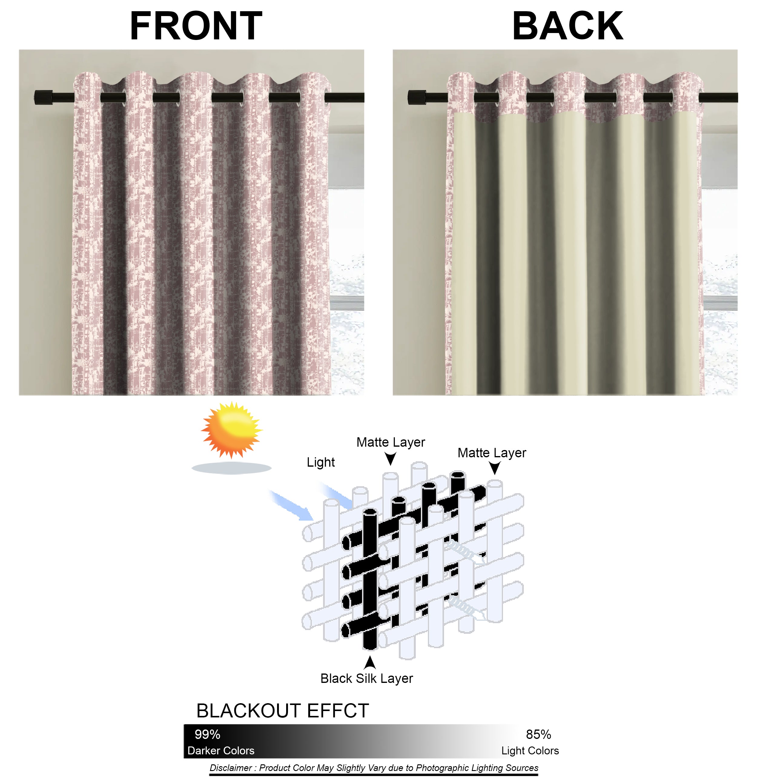 LEO BABY PINK BLACKOUT CURTAIN