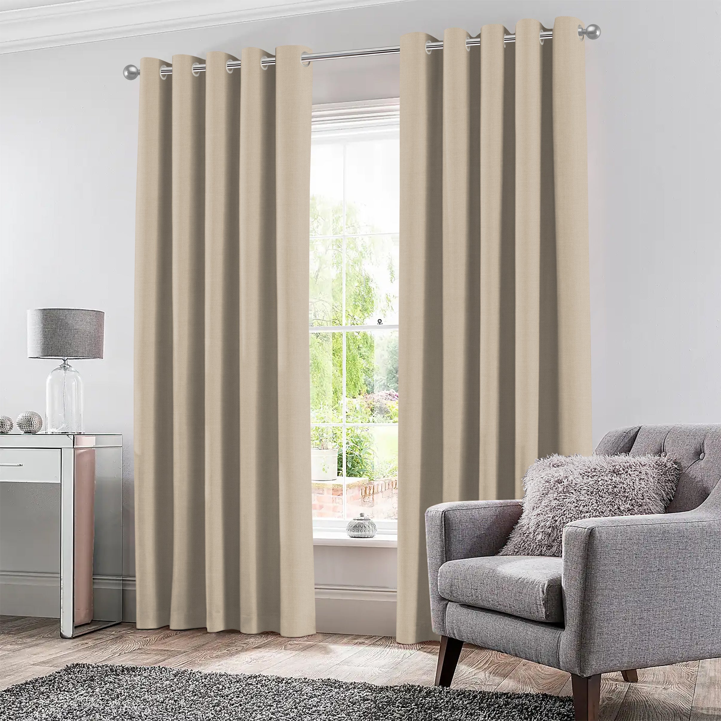 KASBAH-06 BEIGE BLACKOUT CURTAIN
