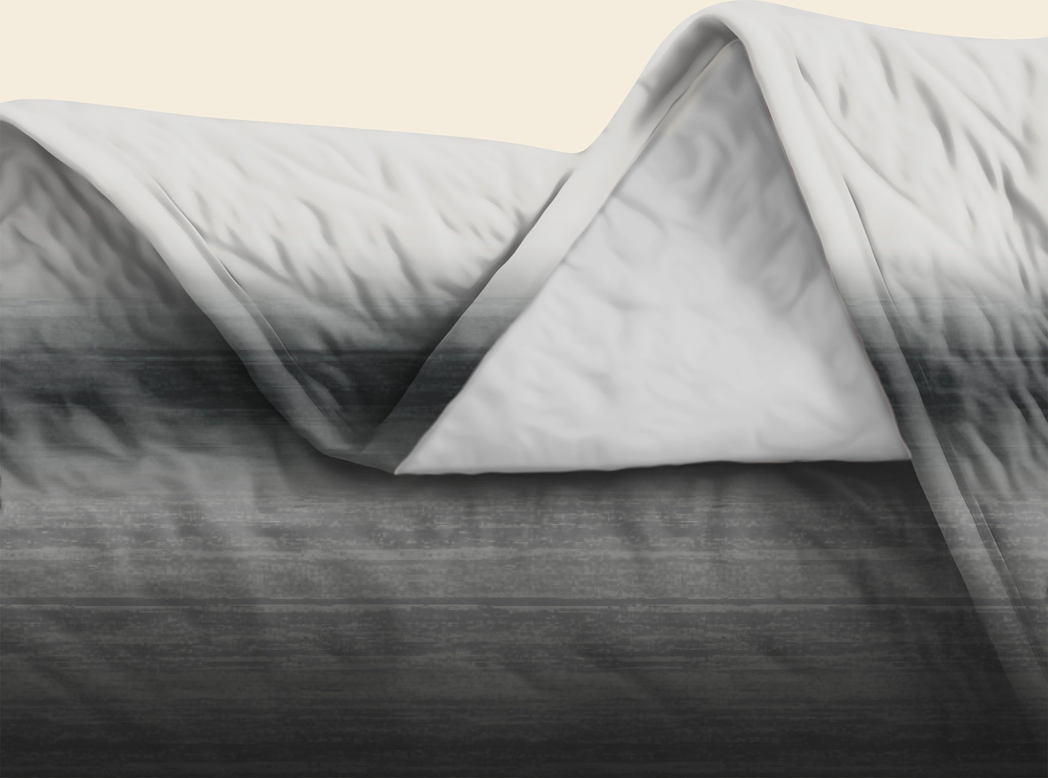 Romano Black Bedcover for Double Bed with 2 PillowCovers King Size (104" X 90")