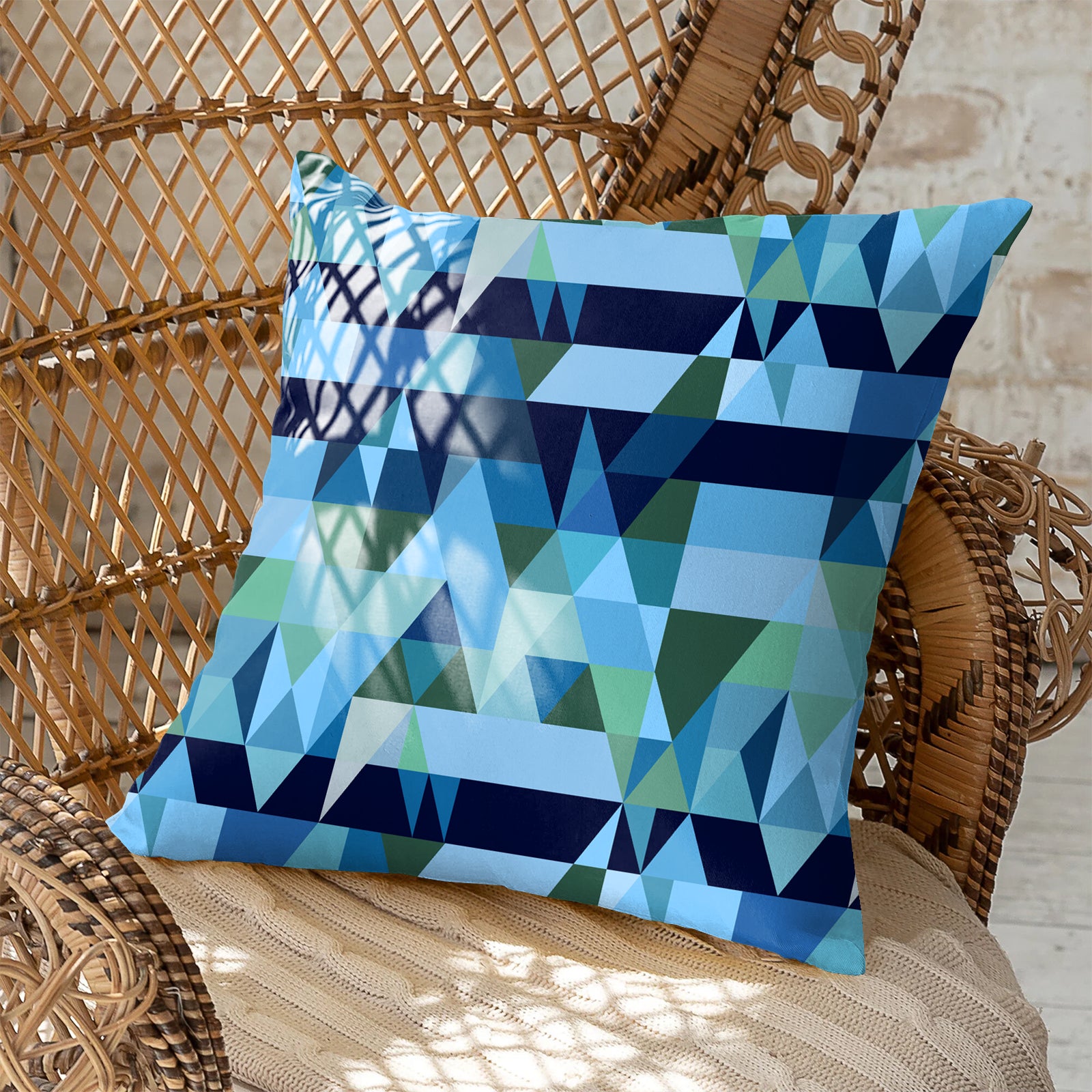 RUGA BLUE (16X16 INCH) DIGITAL PRINTED CUSHION COVER