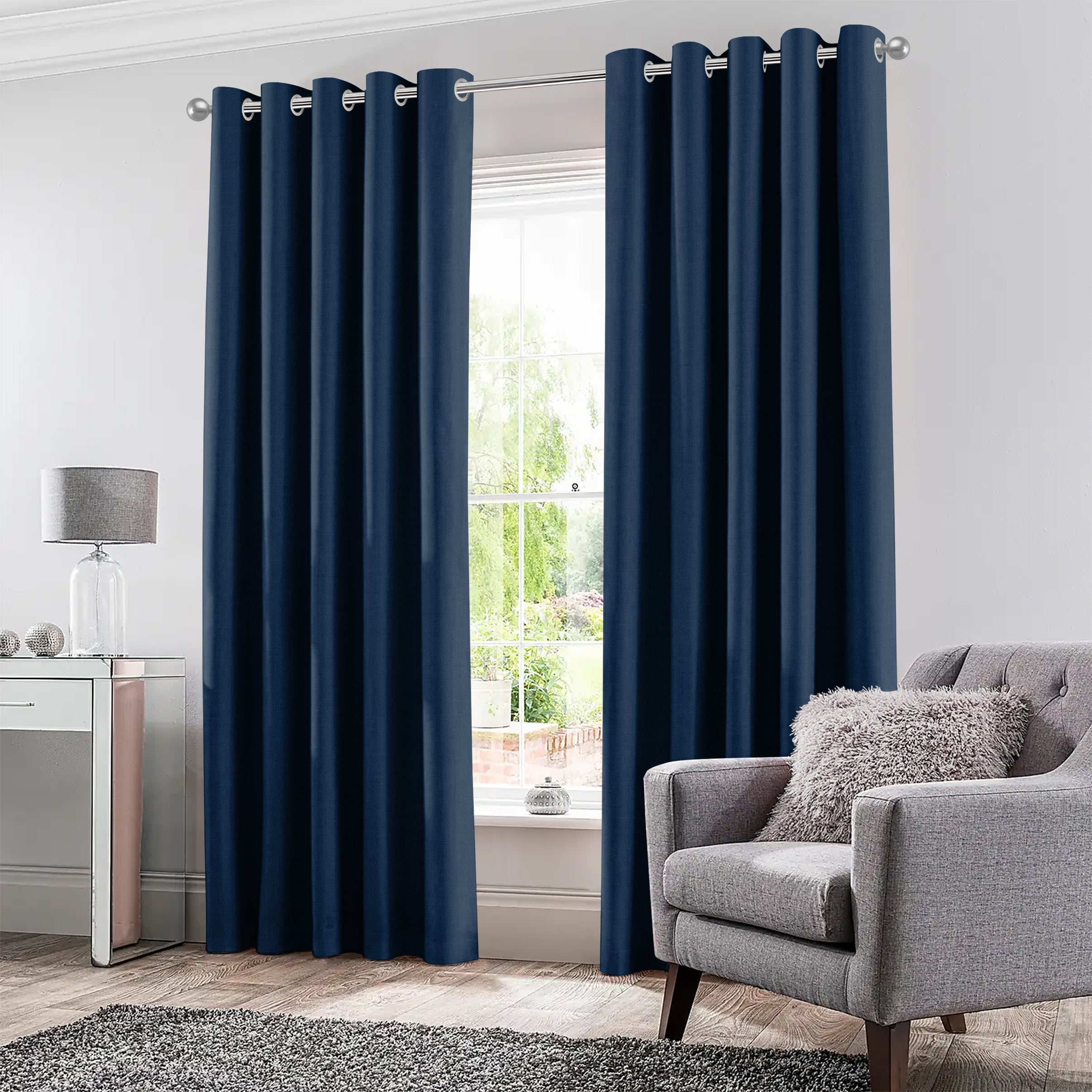 KASBAH-06 BLUE BLACKOUT CURTAIN