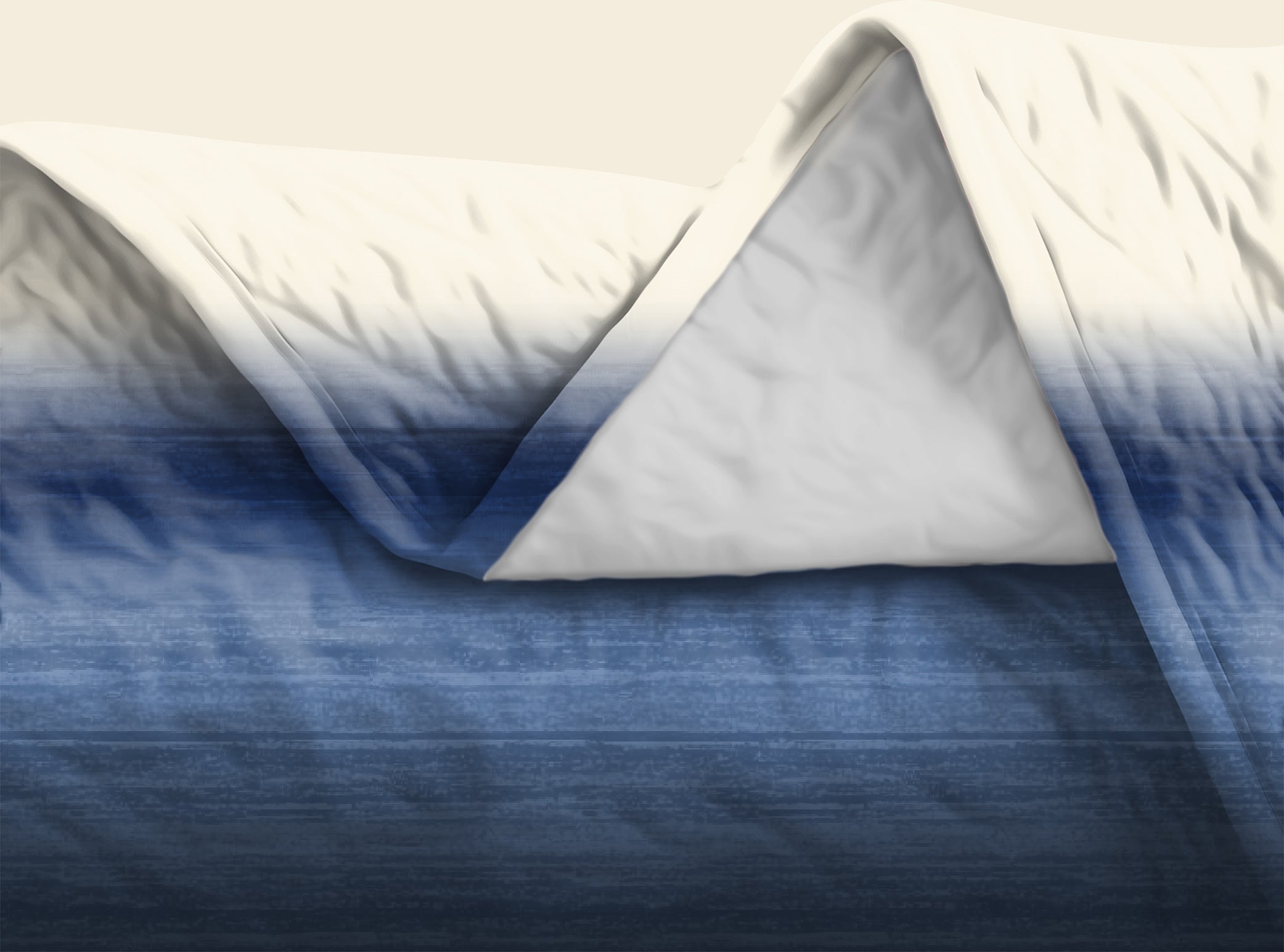 Romano Blue Bedcover for Double Bed with 2 PillowCovers King Size (104" X 90")