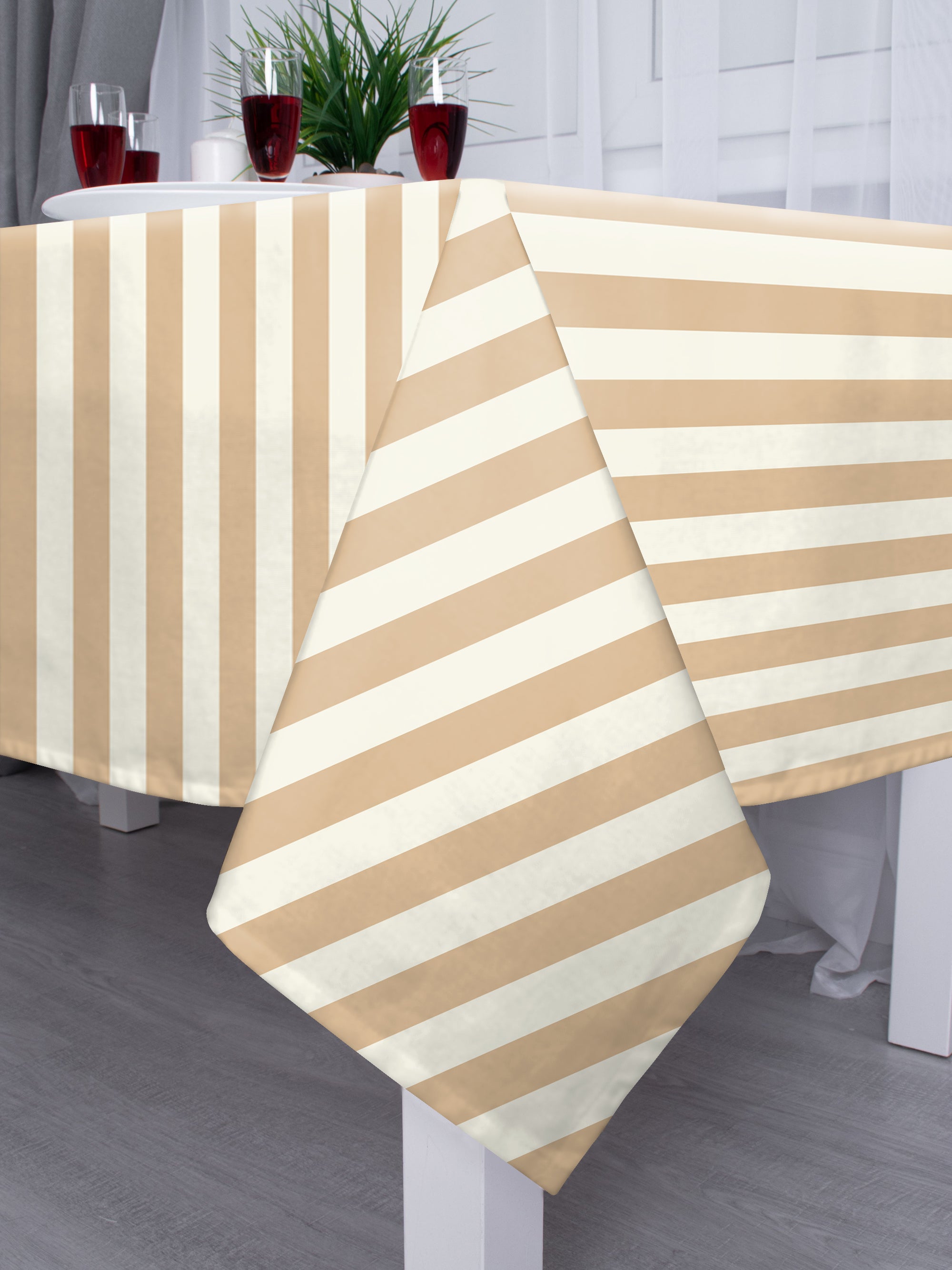 SPRING GALLERY BIG STRIPE Brandy Table Cloth