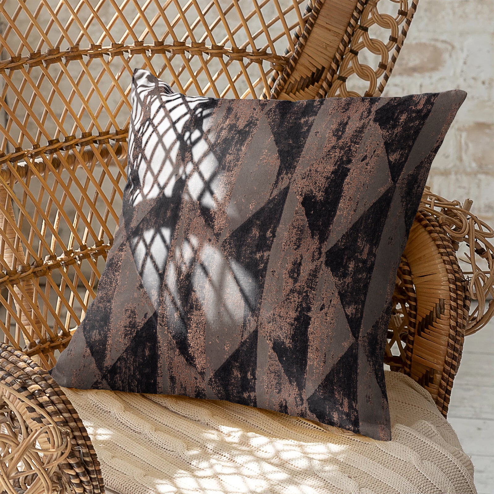 MYSTIQUE BRONZE DIGITAL PRINTED CUSHION COVER (Pack of 2)
