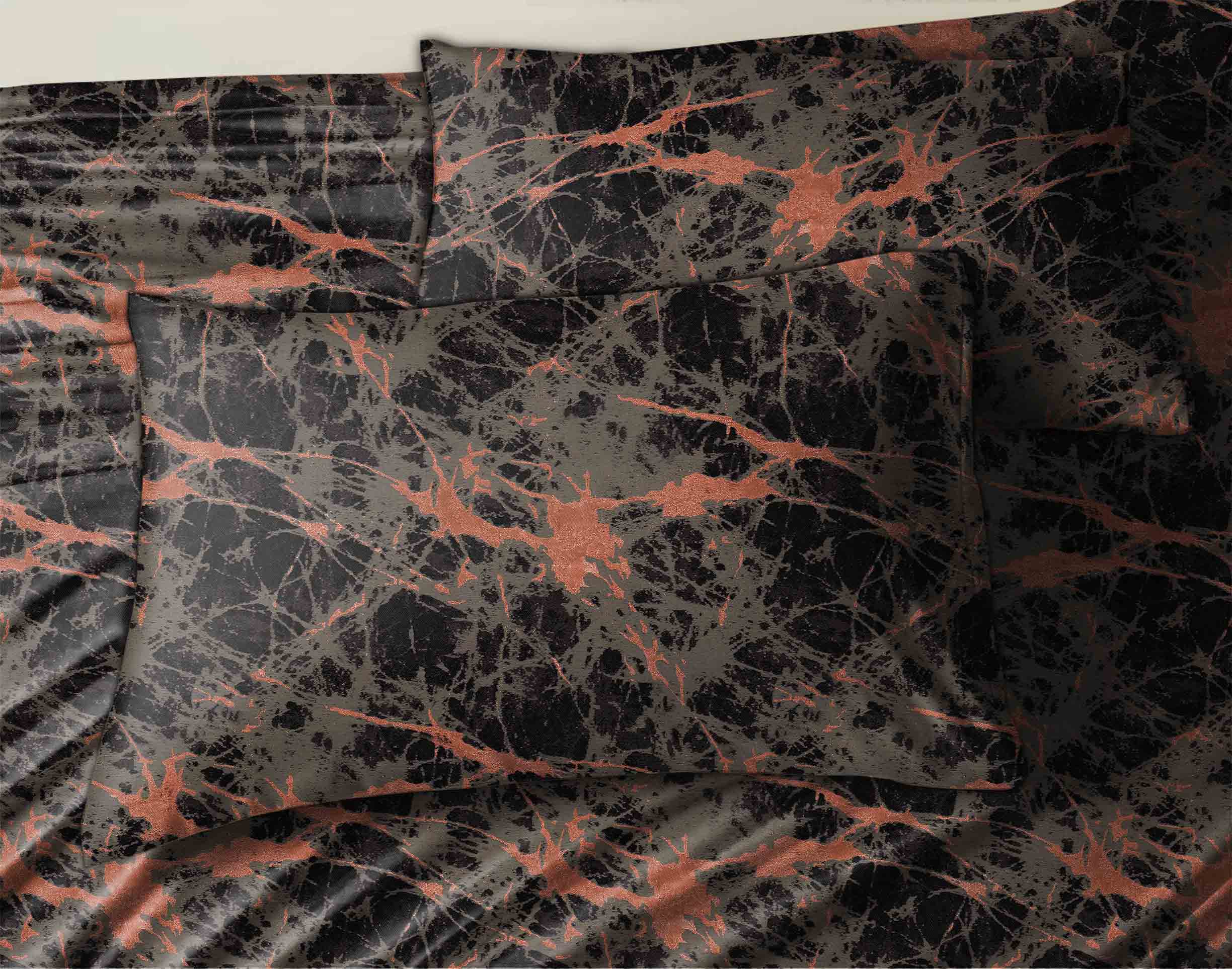 LAVA BRONZE BEDSHEET FOR DOUBLE BED WITH 2 PILLOW COVERS KING SIZE (104" X 90")