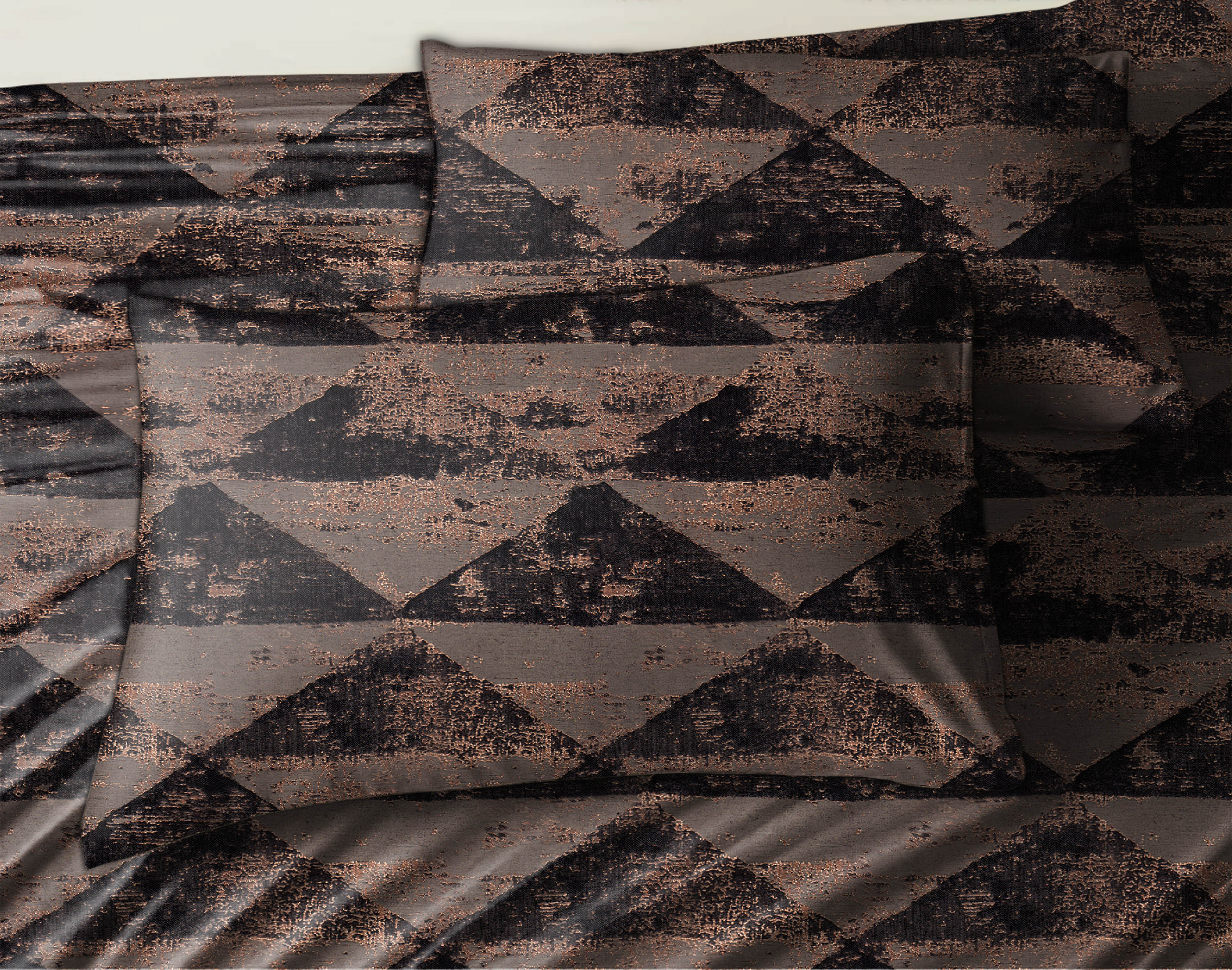 Mystique Bronze Bedsheet for Double Bed with 2 PillowCovers King Size (104" X 90")