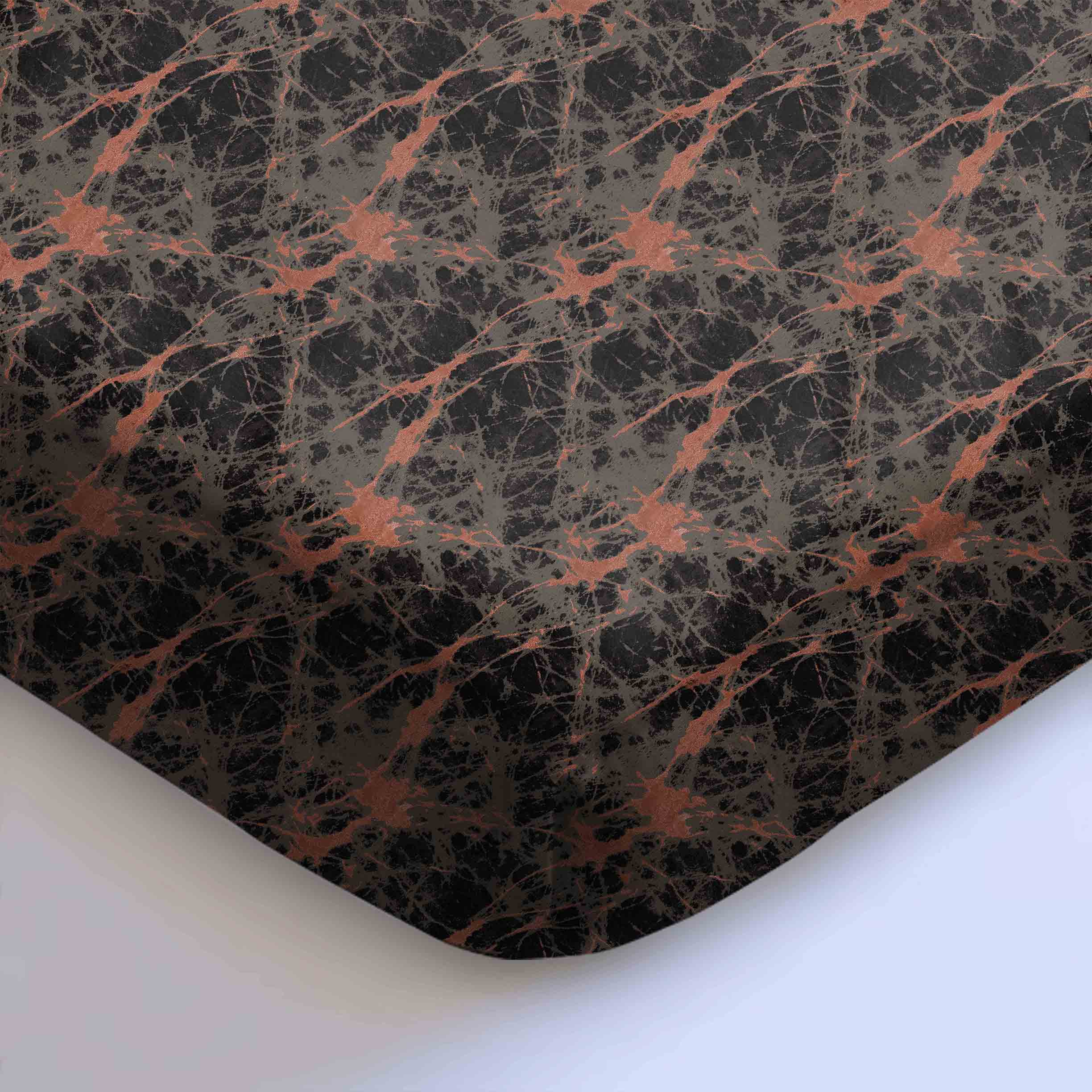 LAVA BRONZE BEDSHEET FOR DOUBLE BED WITH 2 PILLOW COVERS KING SIZE (104" X 90")