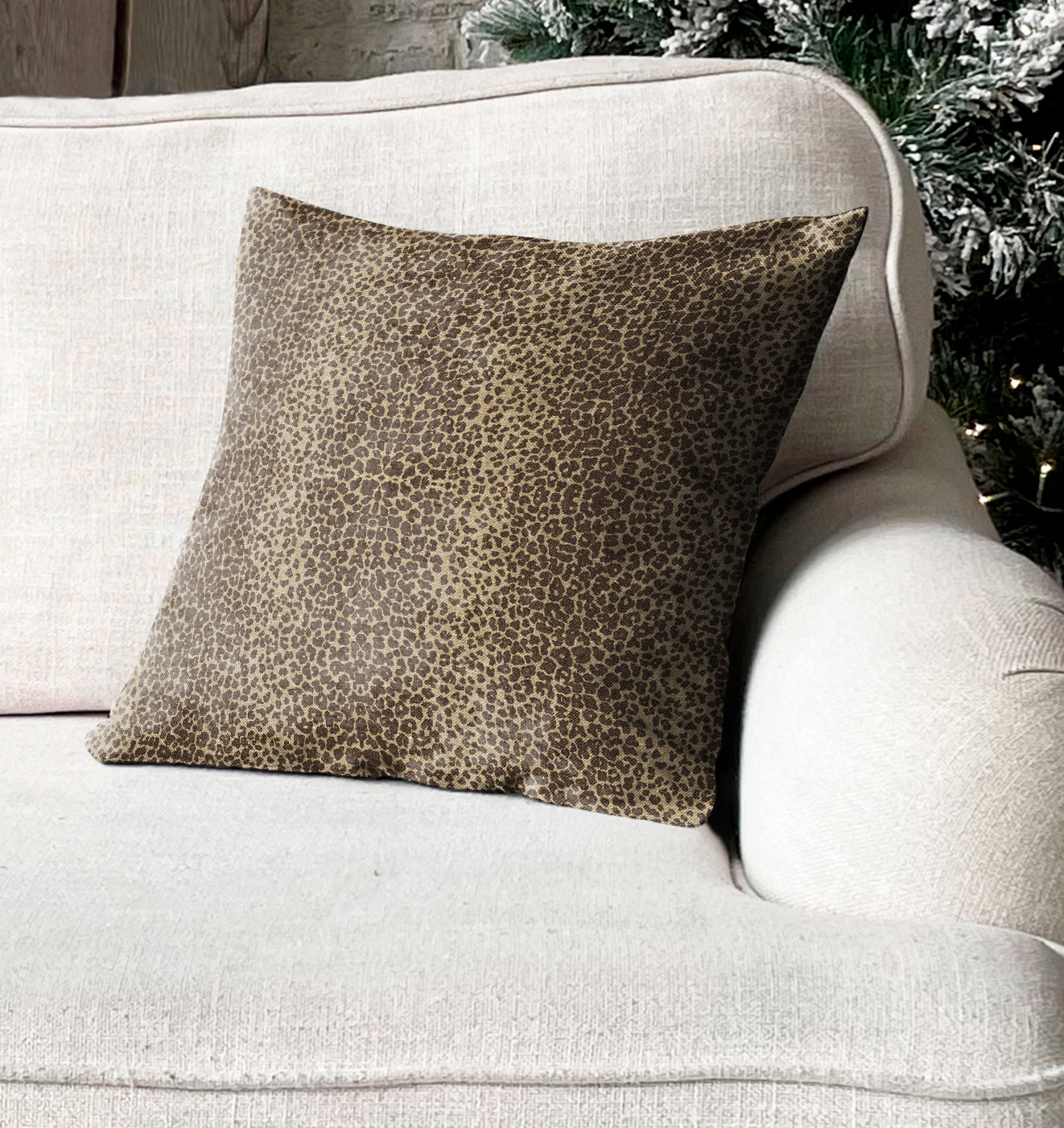 CHEETAH BROWN DIGITAL PRINTED CUSHION COVER (Pack of 2)