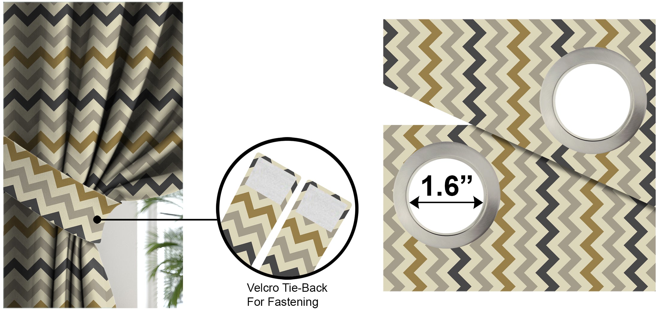 ZEST BROWN BLACKOUT CURTAINS