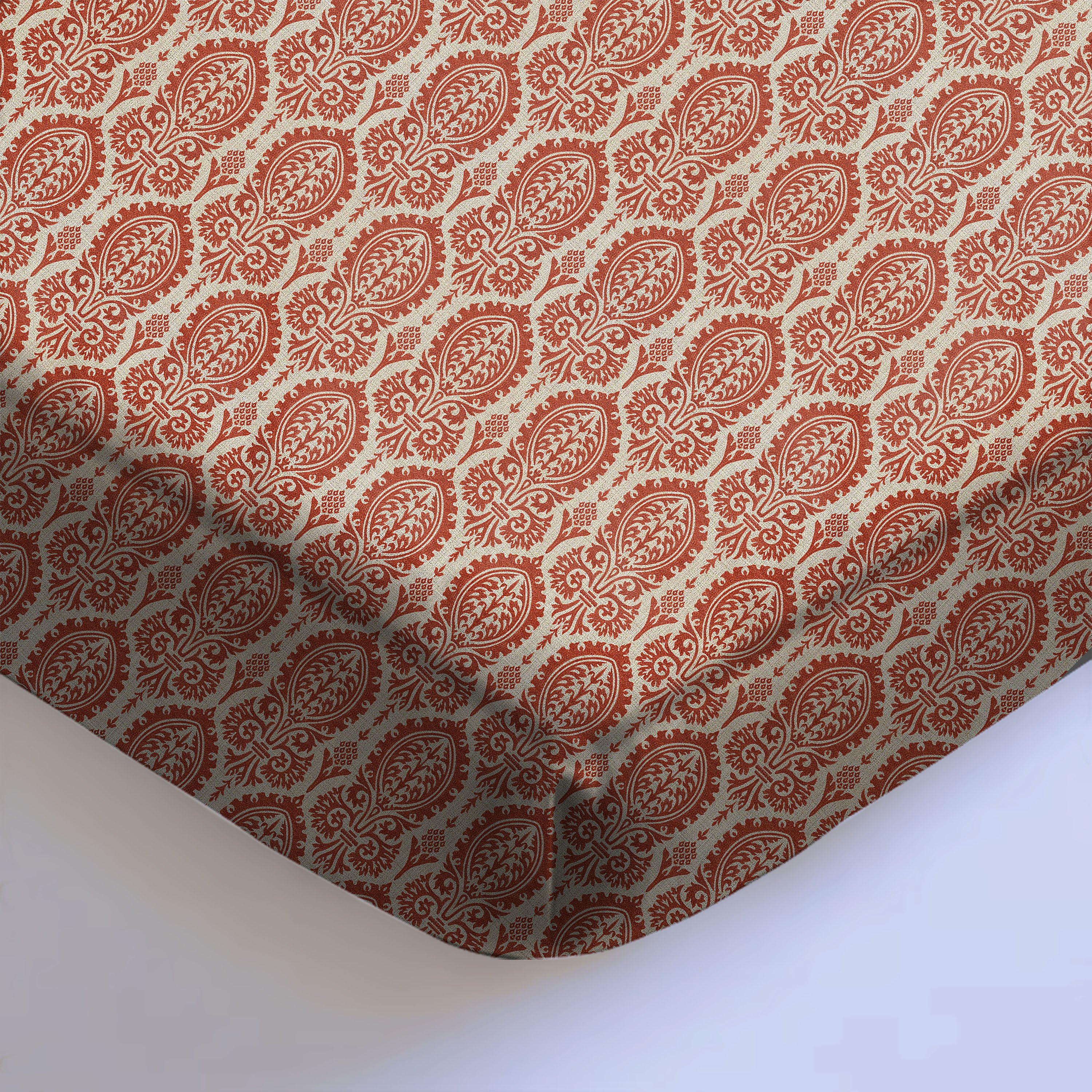 Manchester Brownish Red Bedcover for Double Bed with 2 Pillow Covers King Size (104" X 90")