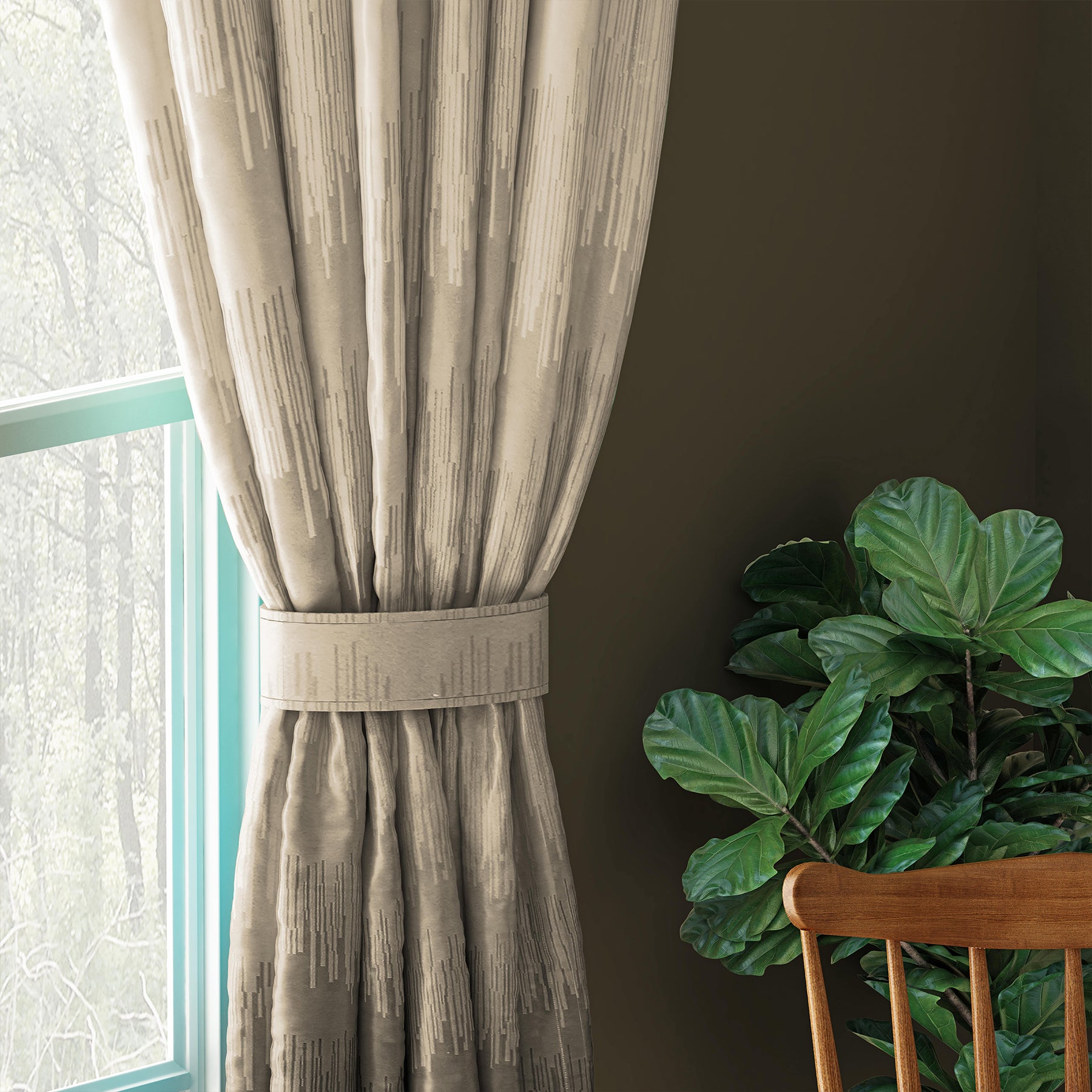 KUDO CHIKU PRINTED BLACKOUT CURTAIN