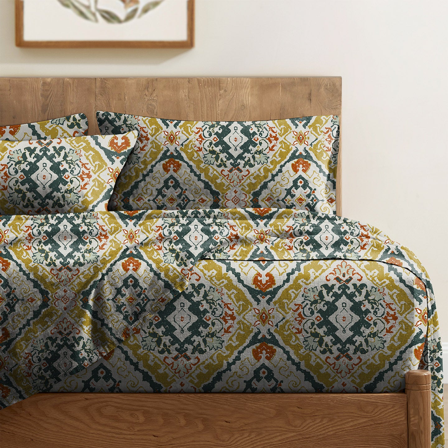 MOROCCO CORN BEDSHEET FOR DOUBLE BED WITH 2 PILLOWCOVERS SIZE (104" X 90")