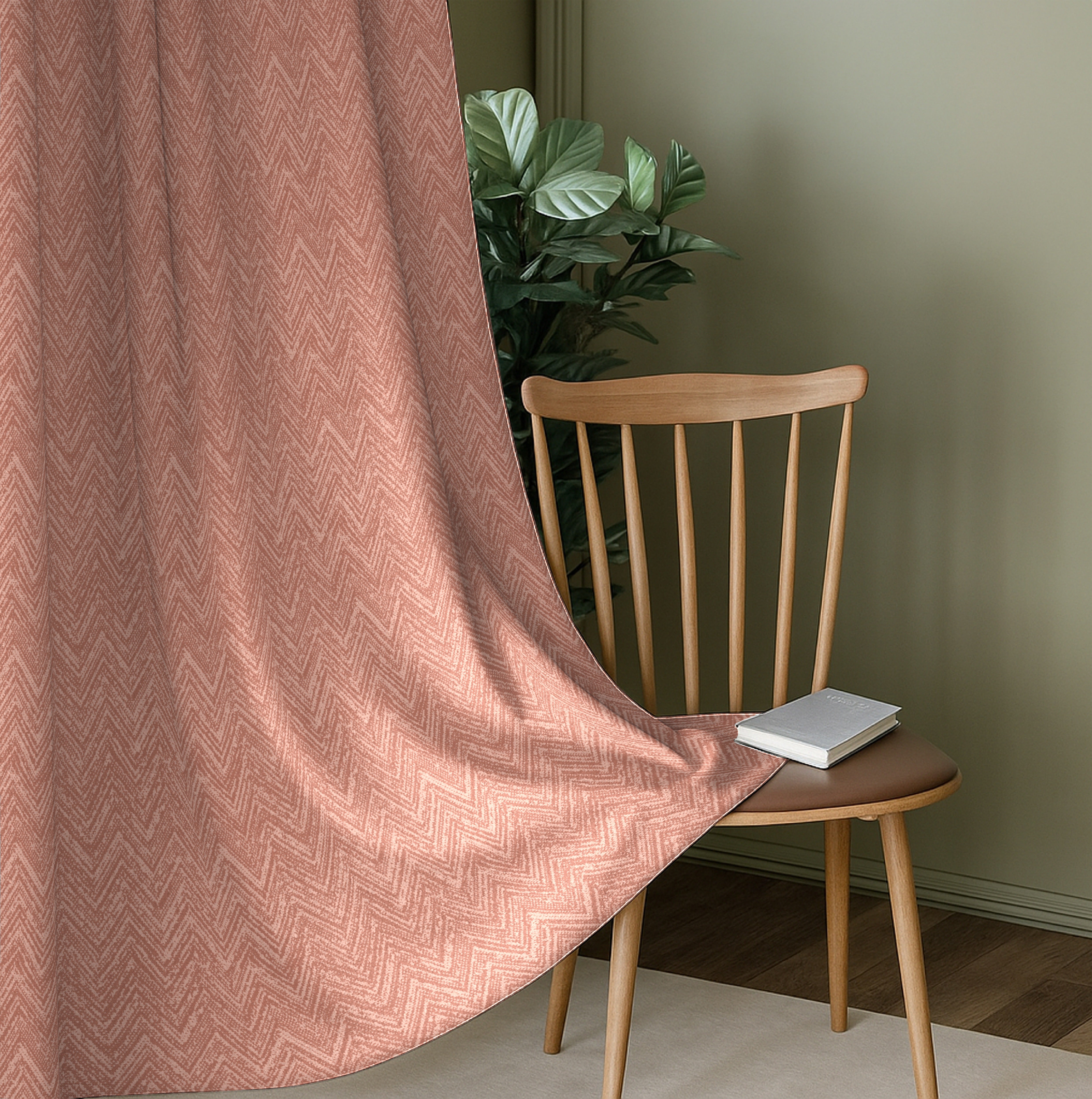 SONORA CLAY PRINTED BLACKOUT CURTAIN