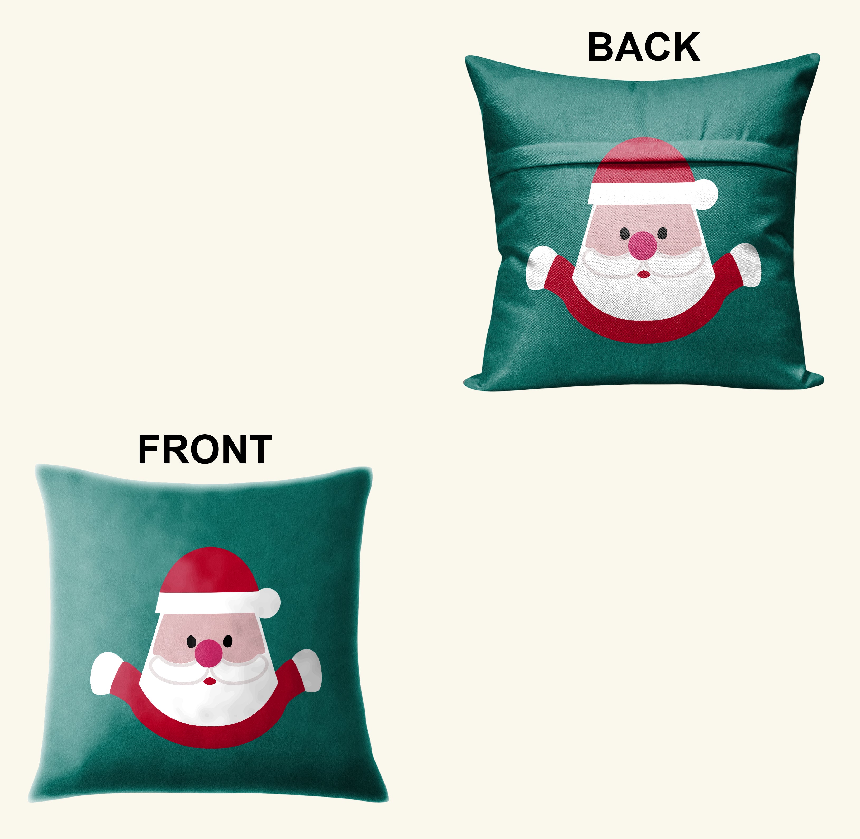 CHRISTMAS SANTA HALF BODY CUSHION COVER (Pack of 2)
