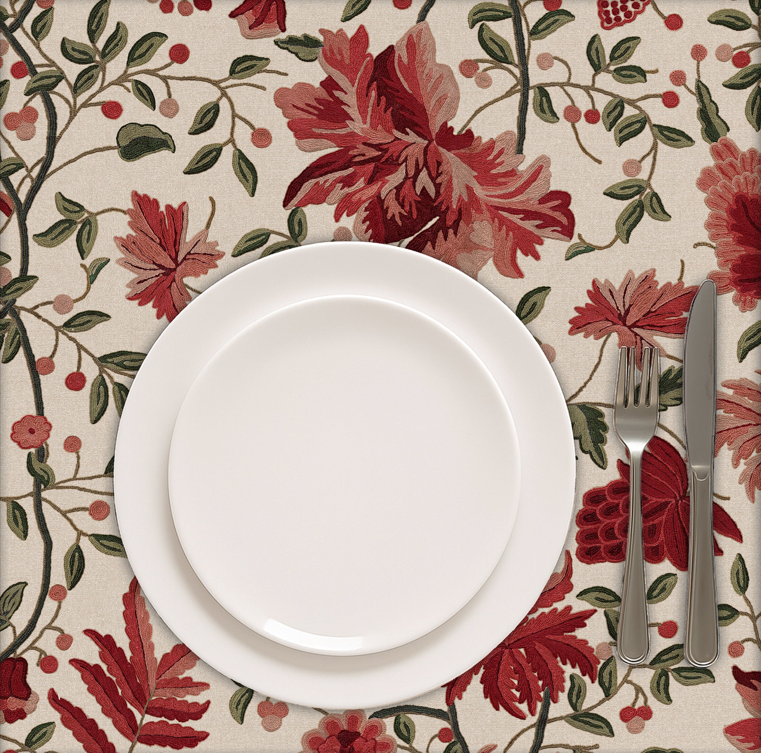 KASHMIRI FUCHSIA TABLE CLOTH