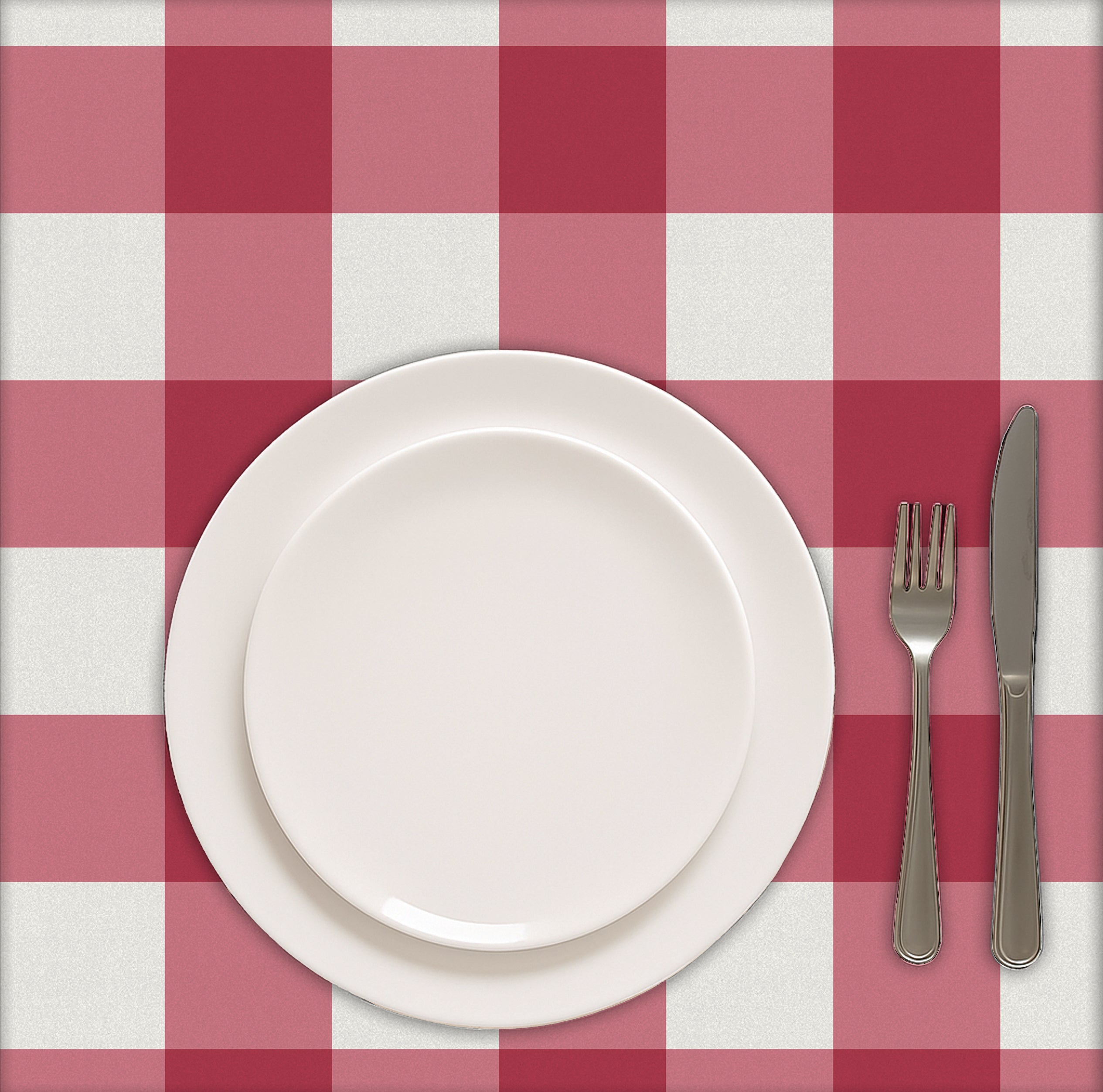 SPRING GALLERY BIG CHECK DUSTY RED TABLE CLOTH