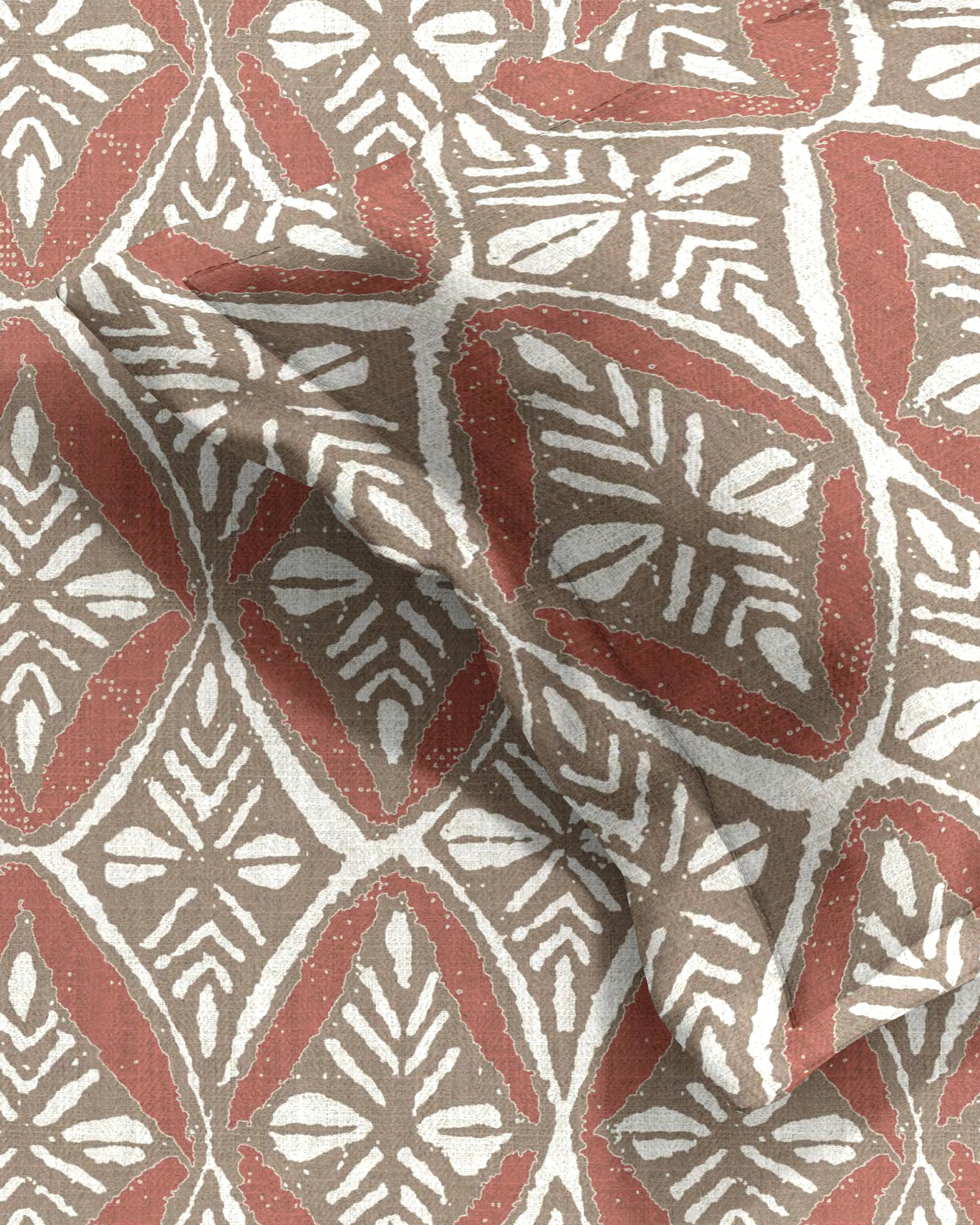 EMERSON RED BEDSHEET WITH PILLOWCOVER