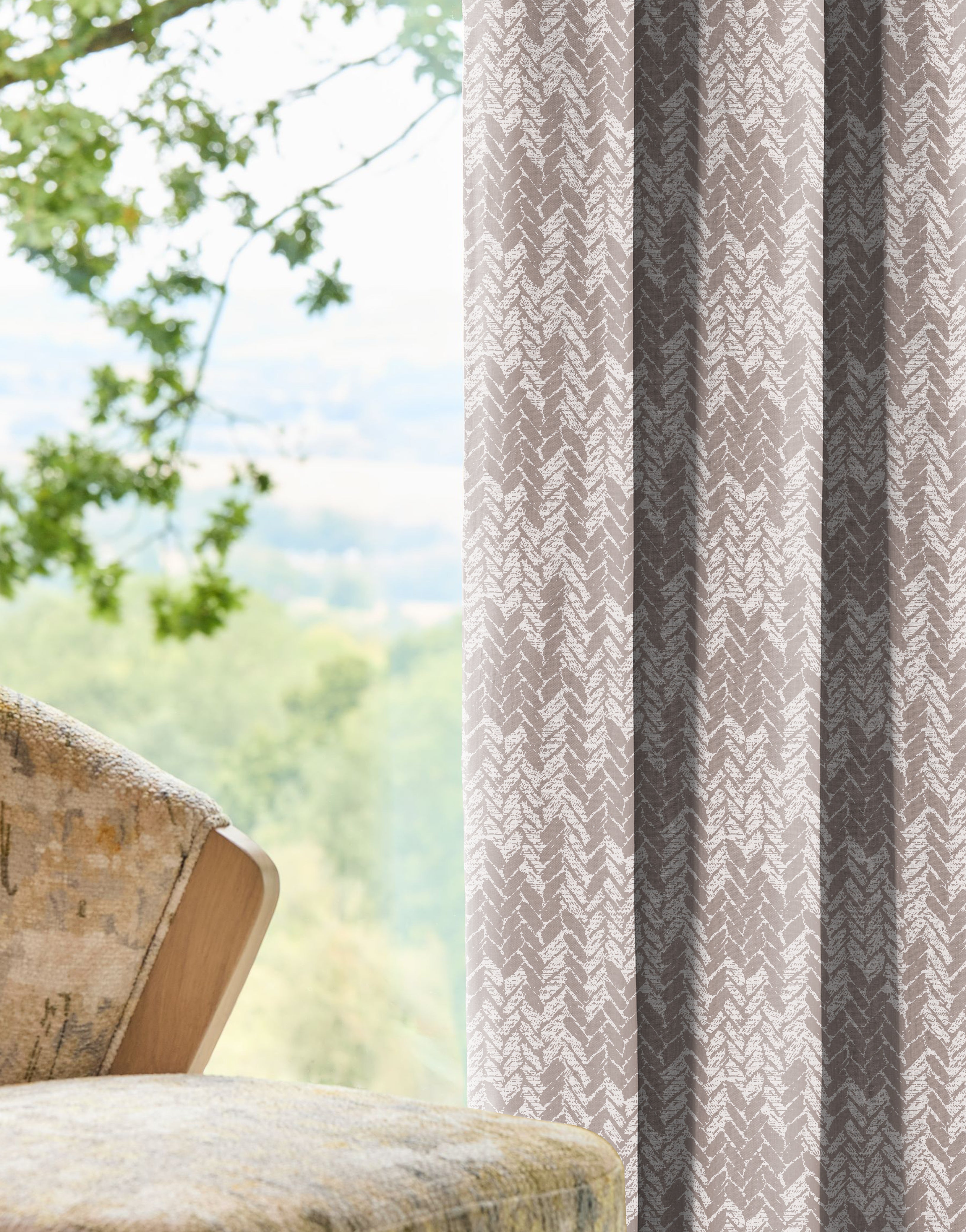 EDINA STONE PRINTED BLACKOUT PRINTED CURTAIN