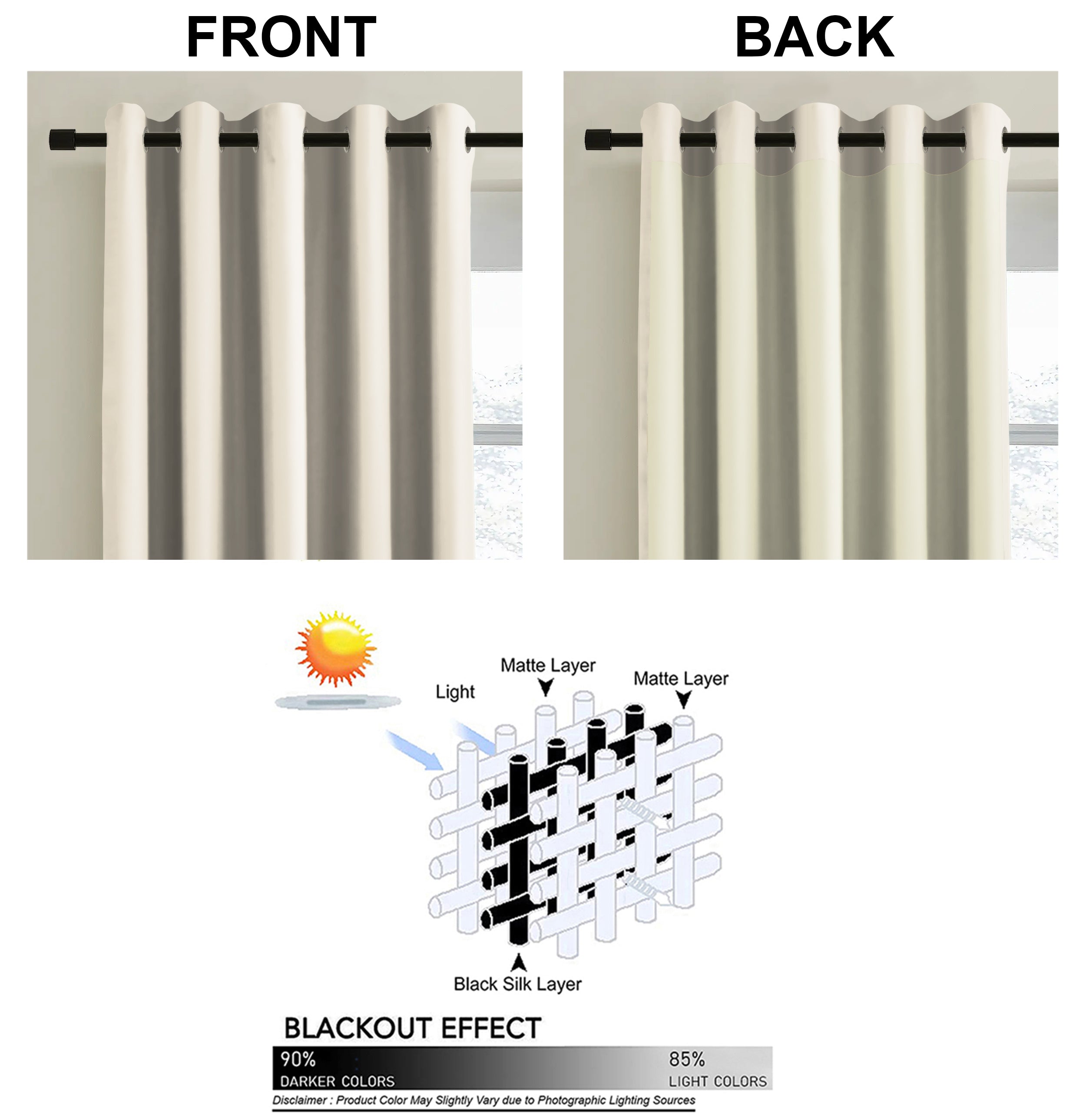 BROOKE L-BROWN PRINTED BLACKOUT CURTAINS