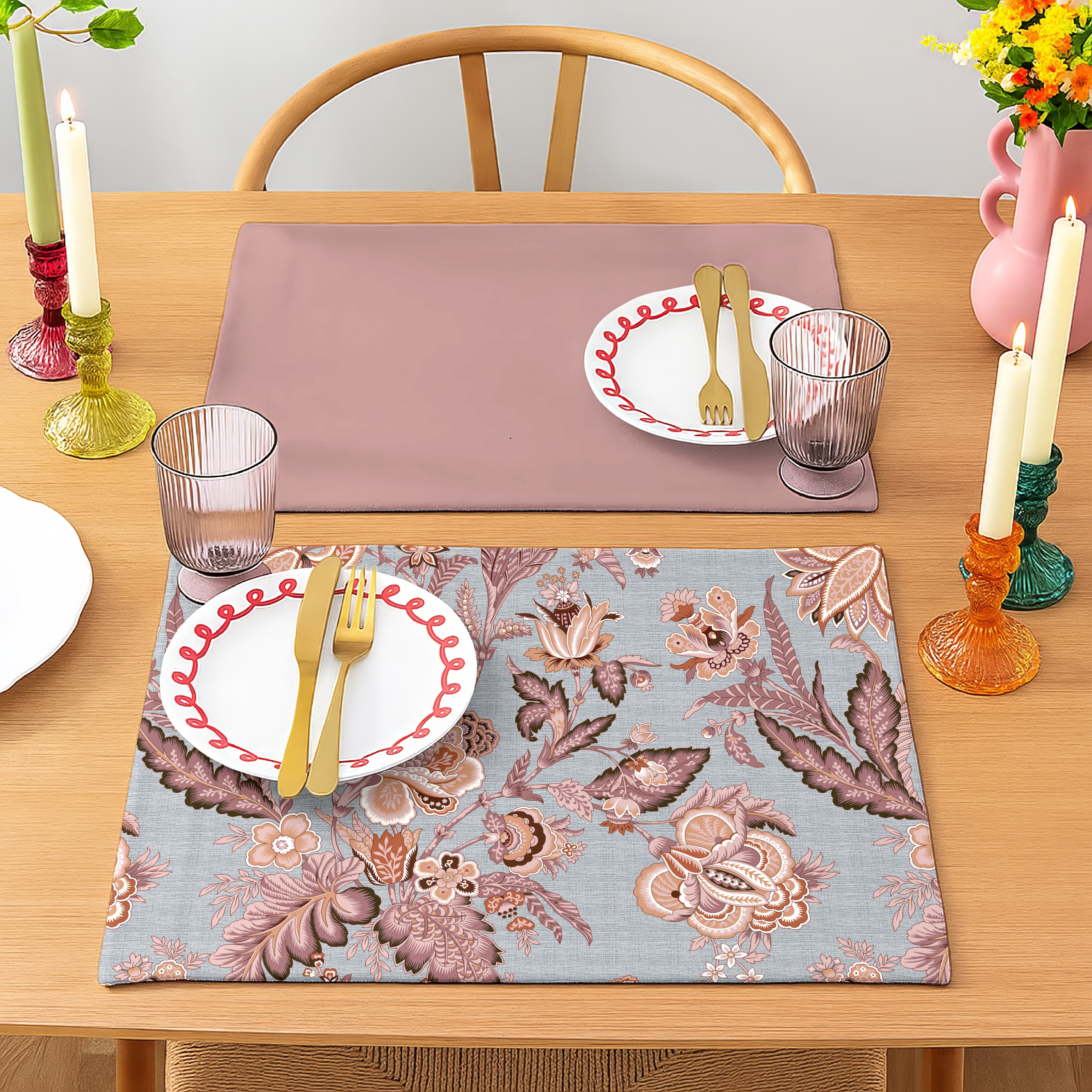 CALVIA PINK REVERSIBLE PLACEMATS