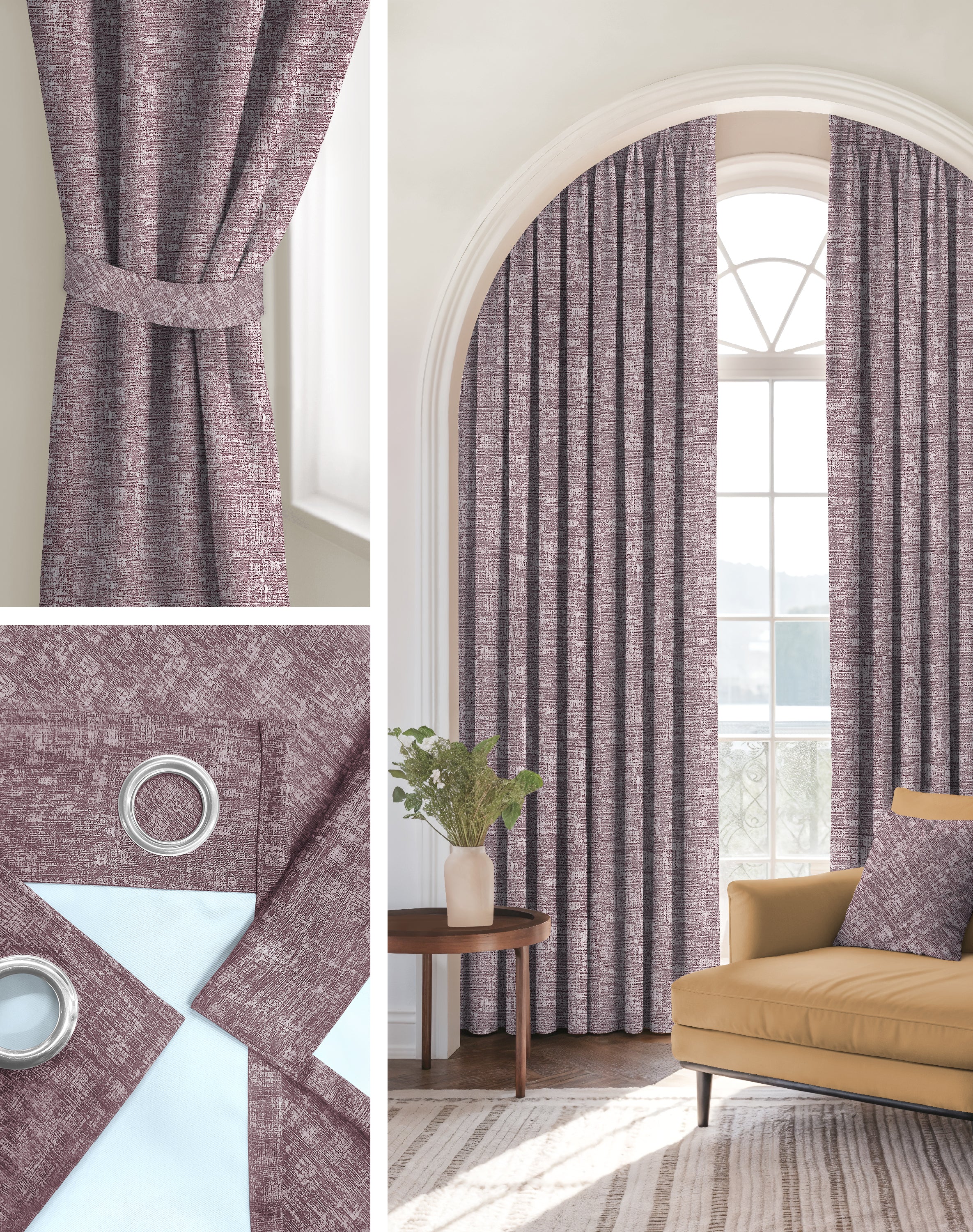 LIVA WINE DIGITAL PRINTED BLACKOUT CURTAINS