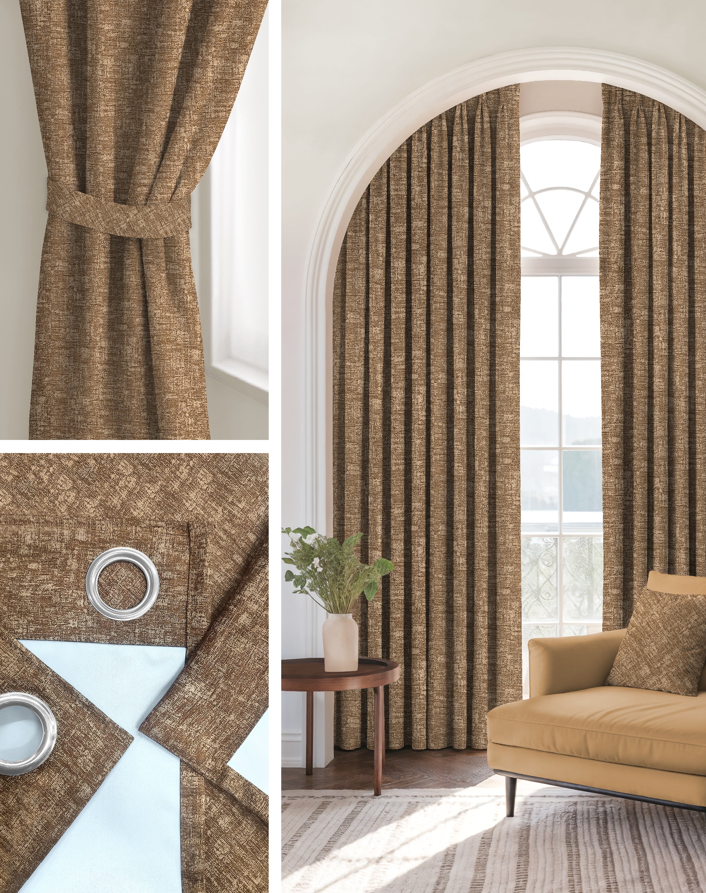 LIVA COFFEE DIGITAL PRINTED BLACKOUT CURTAINS