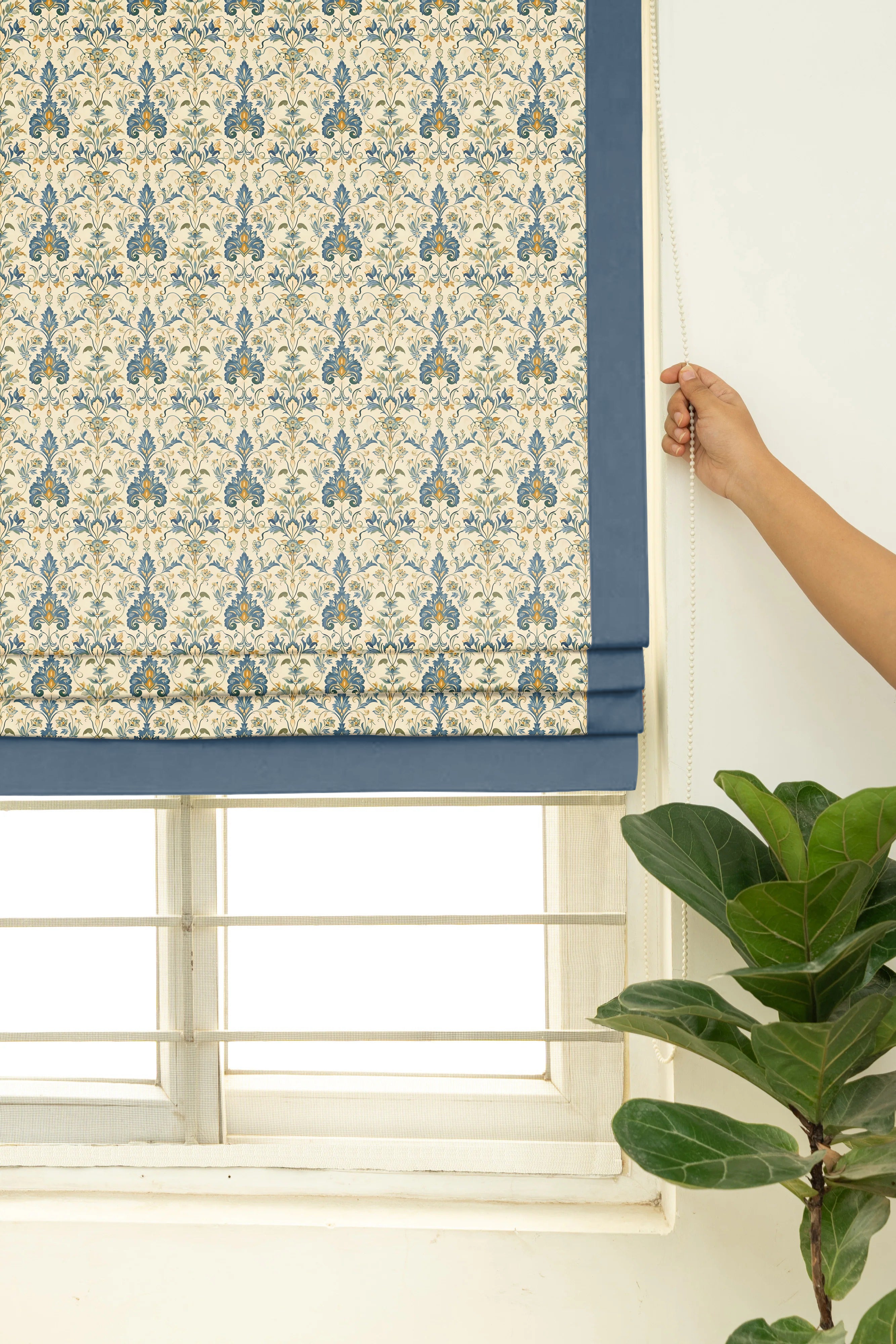PIRAN TEAL READY MADE ROMAN BLIND
