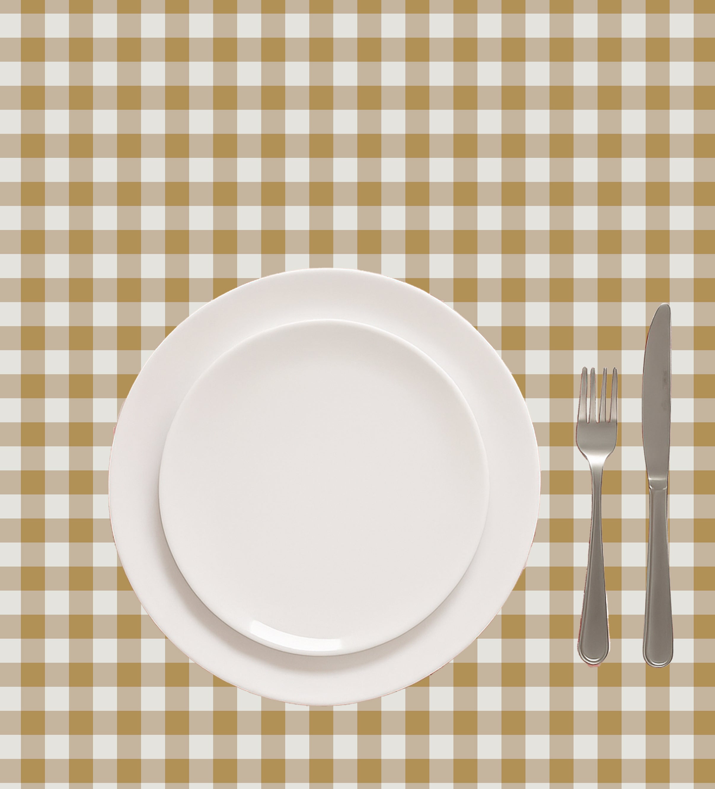 GINGHAM CHECKS MUSTARD TABLE CLOTH
