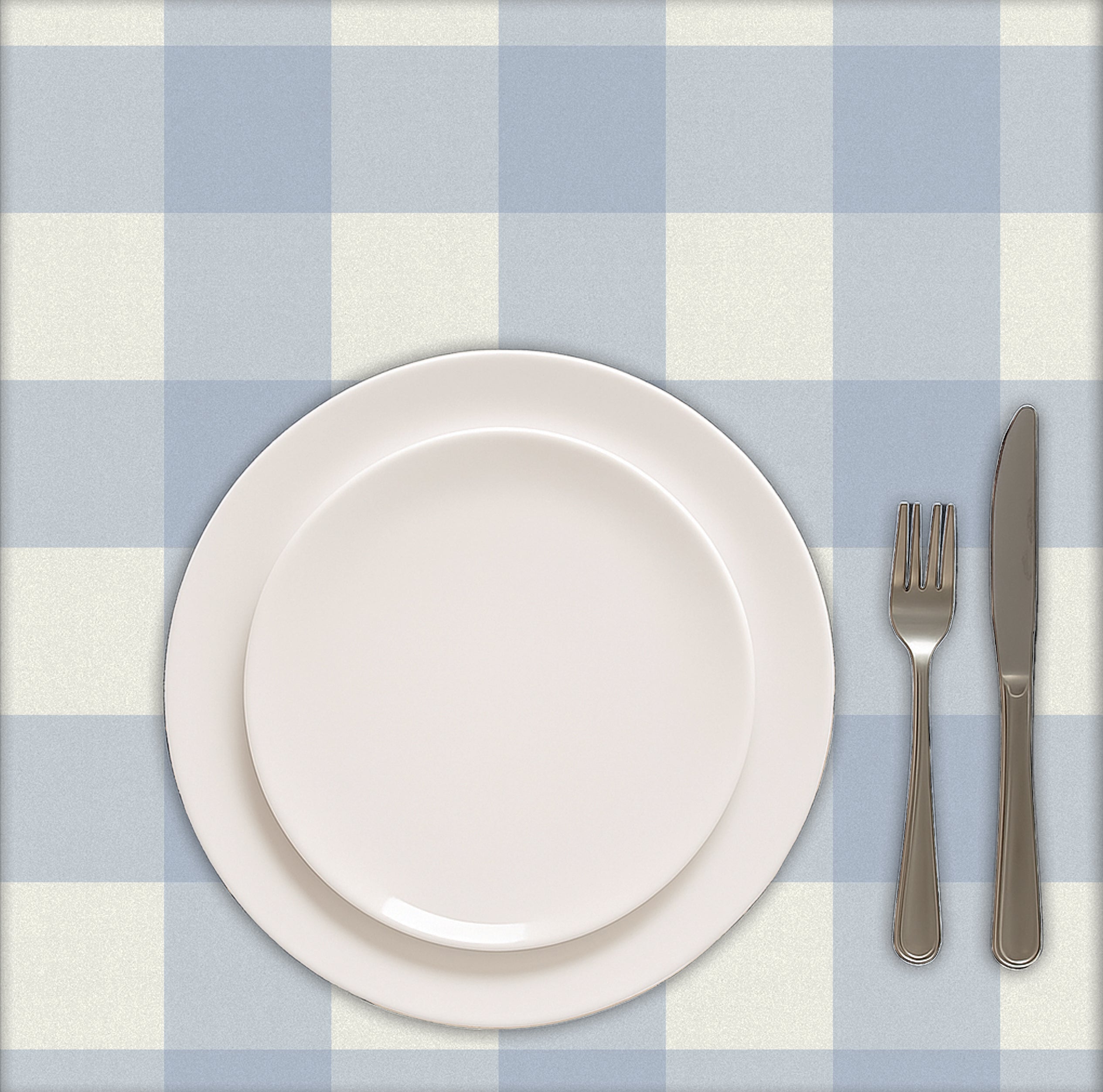 SPRING GALLERY BIG CHECK SKY BLUE TABLE CLOTH