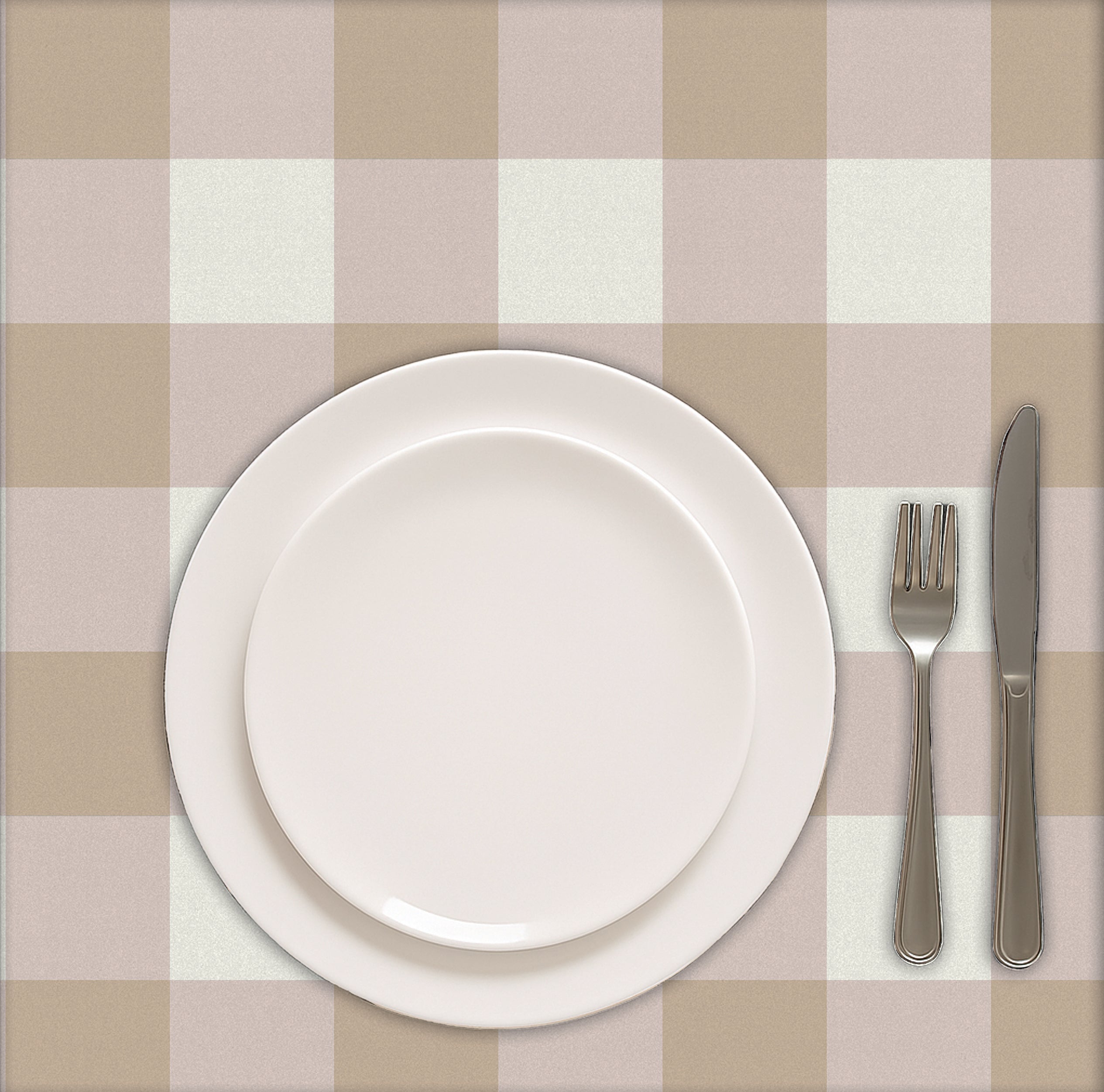 SPRING GALLERY BIG CHECK BRANDY TABLE CLOTH