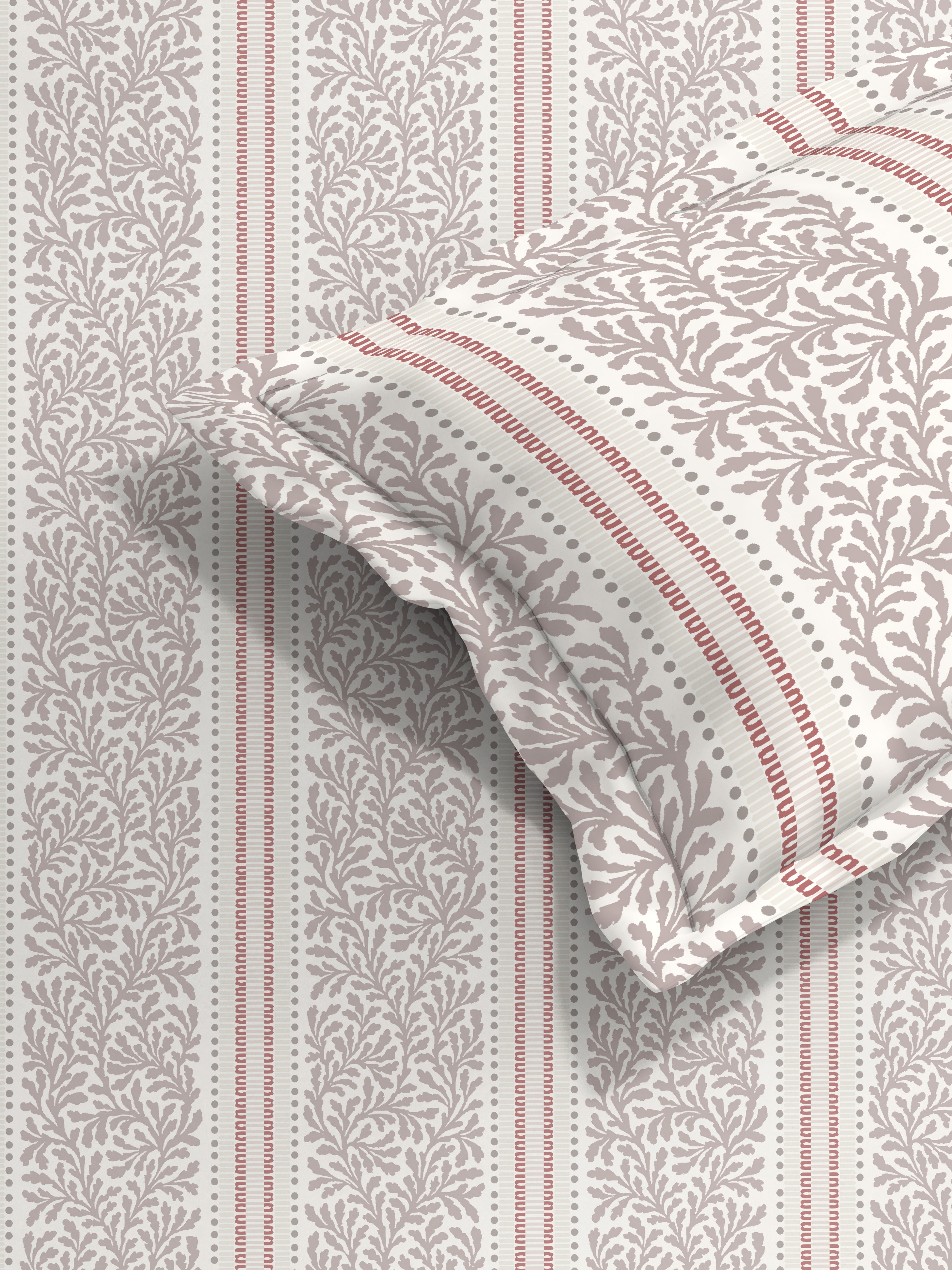 TORONTO PINK COTTON BEDSHEET WITH PILLOWCOVER