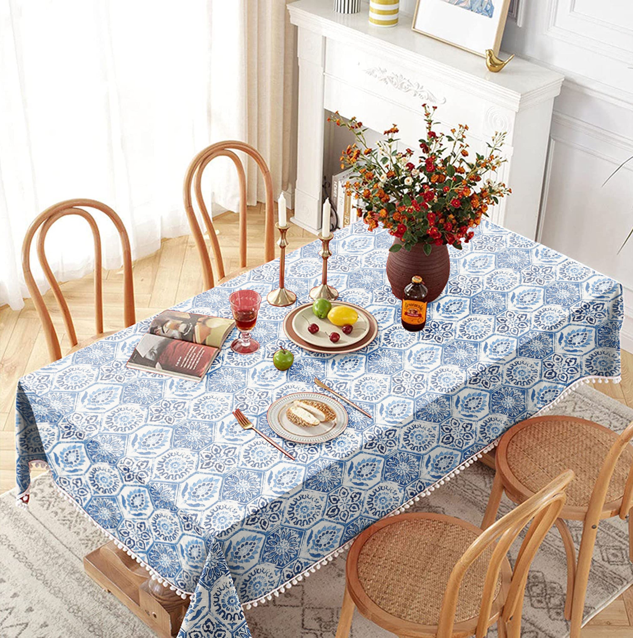 ANKARA BLUE TABLE CLOTH