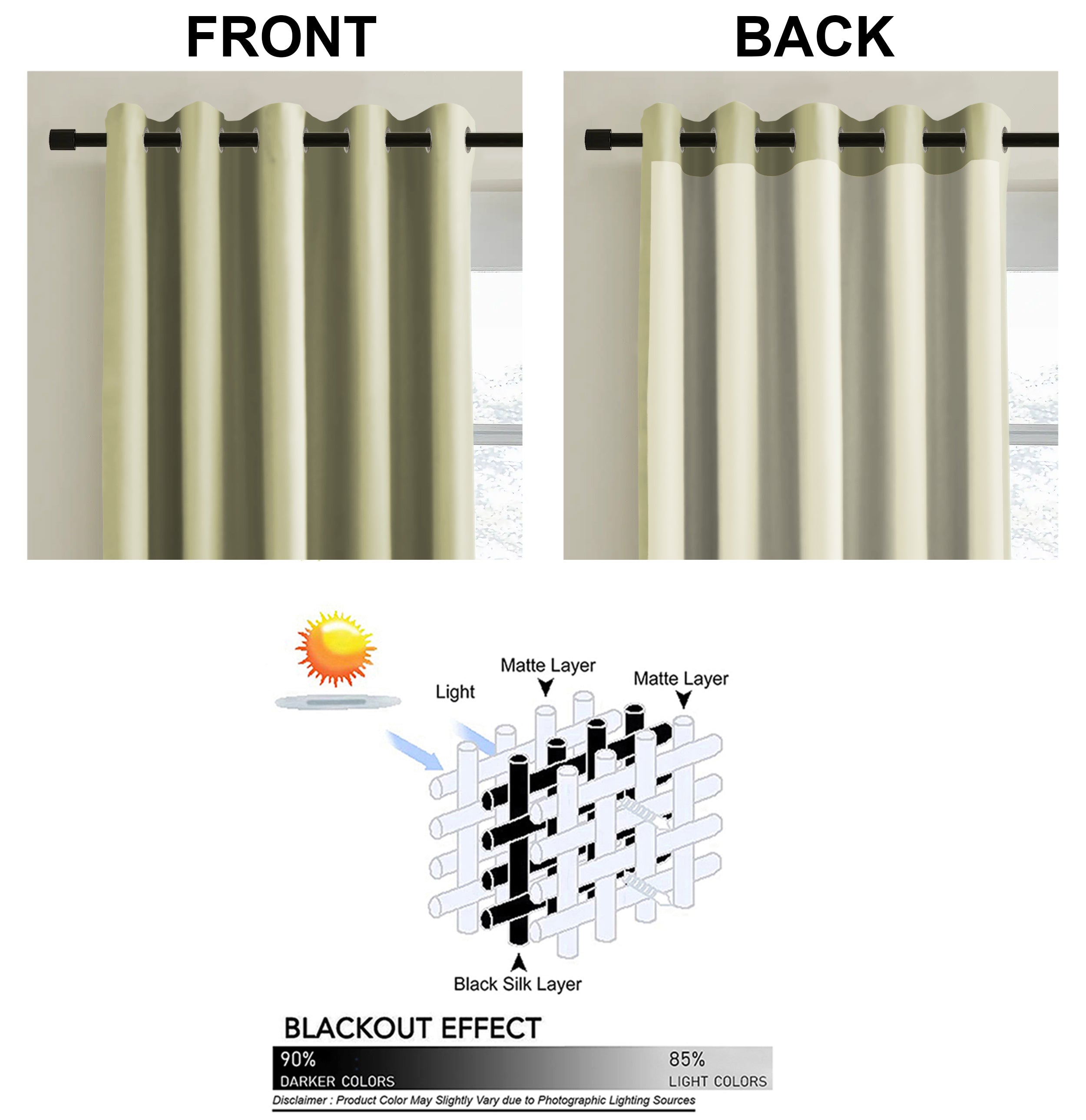 BROOKE GREEN PRINTED BLACKOUT CURTAINS