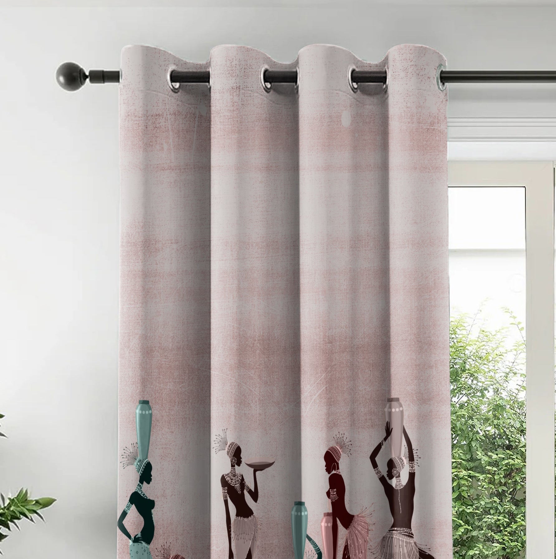 NORMANDY PINK PRINTED BLACKOUT CURTAIN