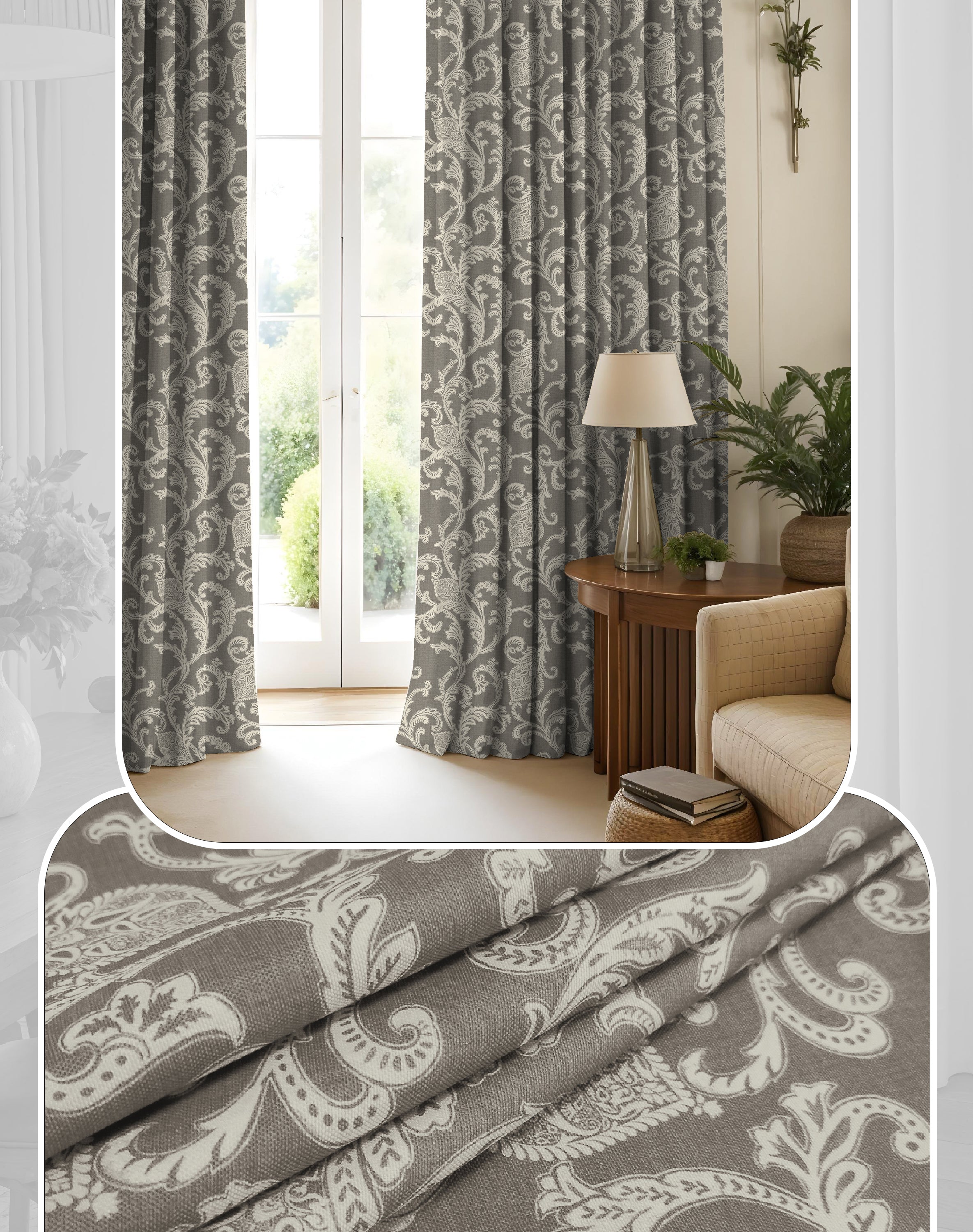 KELVIN ZORBA DIGITAL PRINTED ROOM DARKENER/100% BLACKOUT CURTAINS