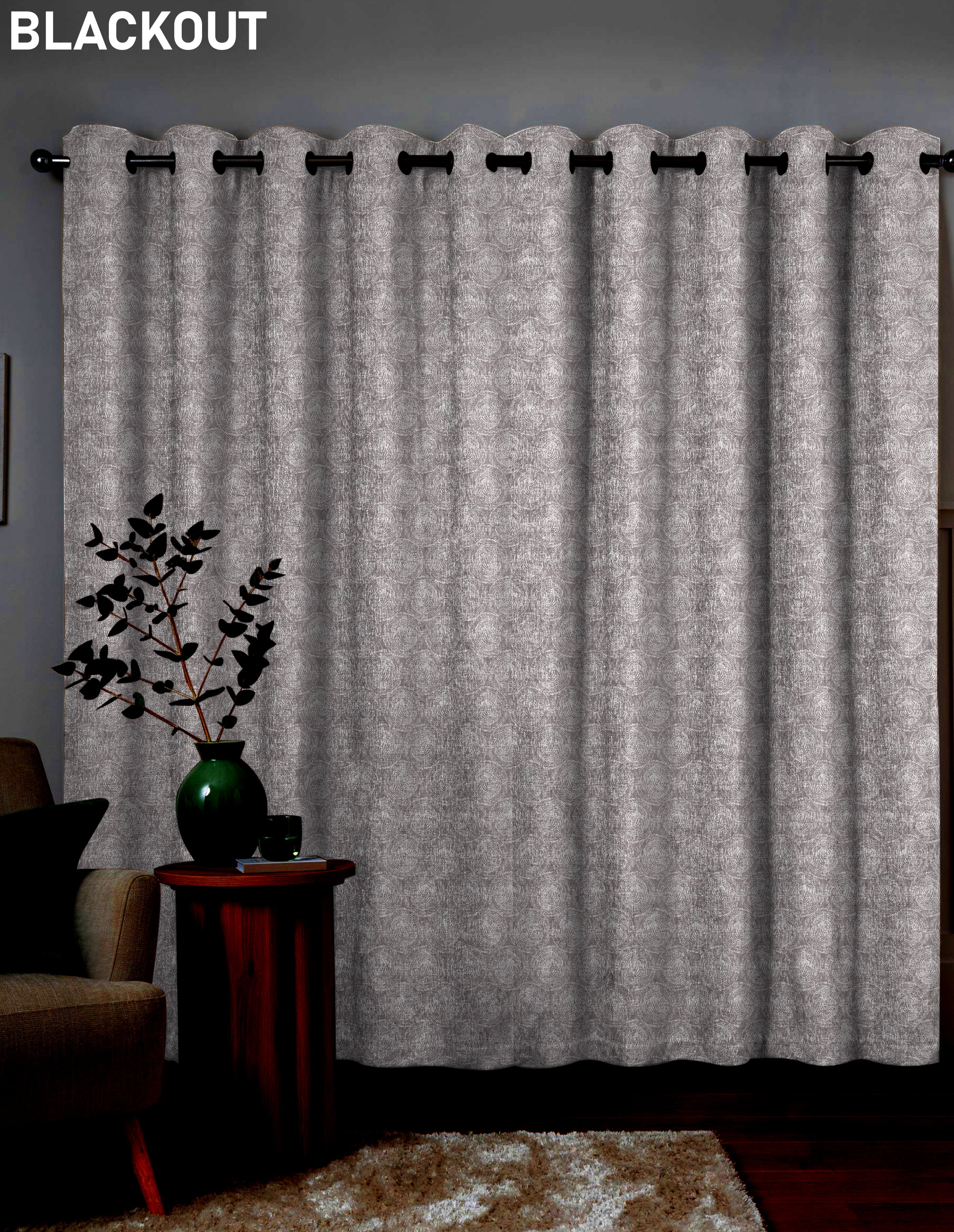 FUSION MINK PRINTED BLACKOUT CURTAIN