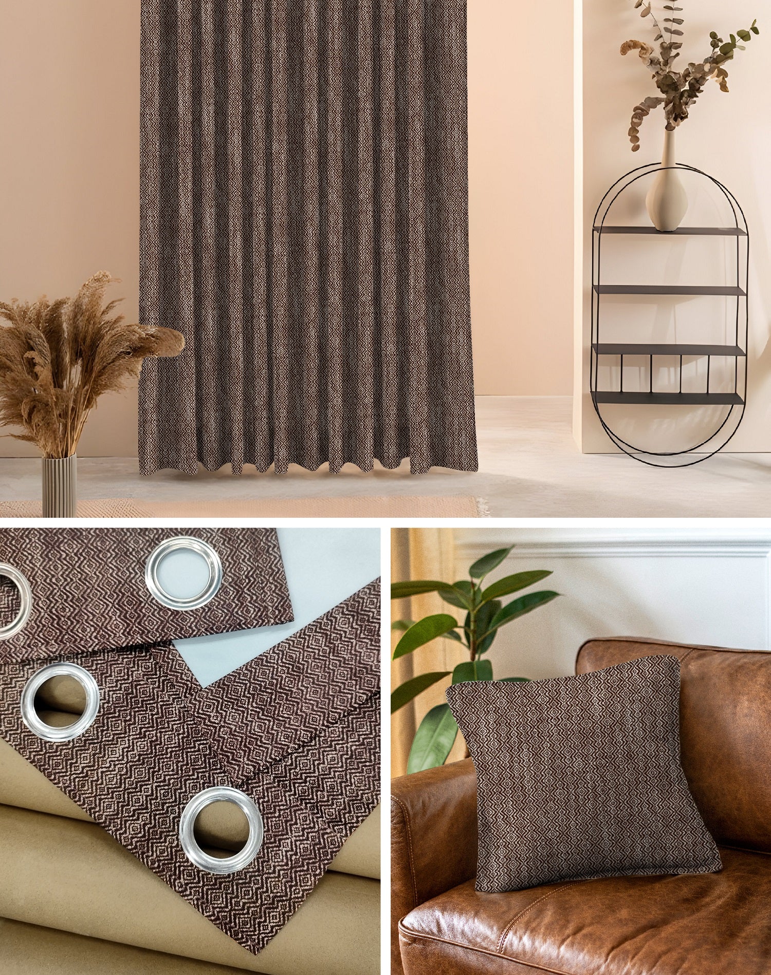 KOVO COFFEE DIGITAL PRINTED BLACKOUT CURTAINS