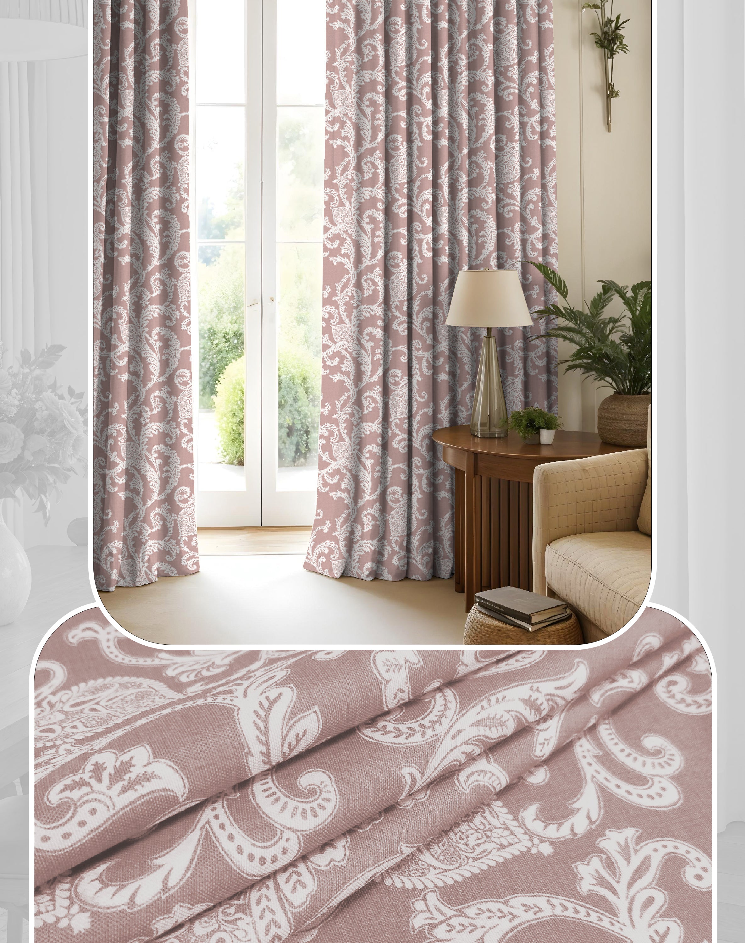 KELVIN BONJOUR DIGITAL PRINTED BLACKOUT CURTAINS