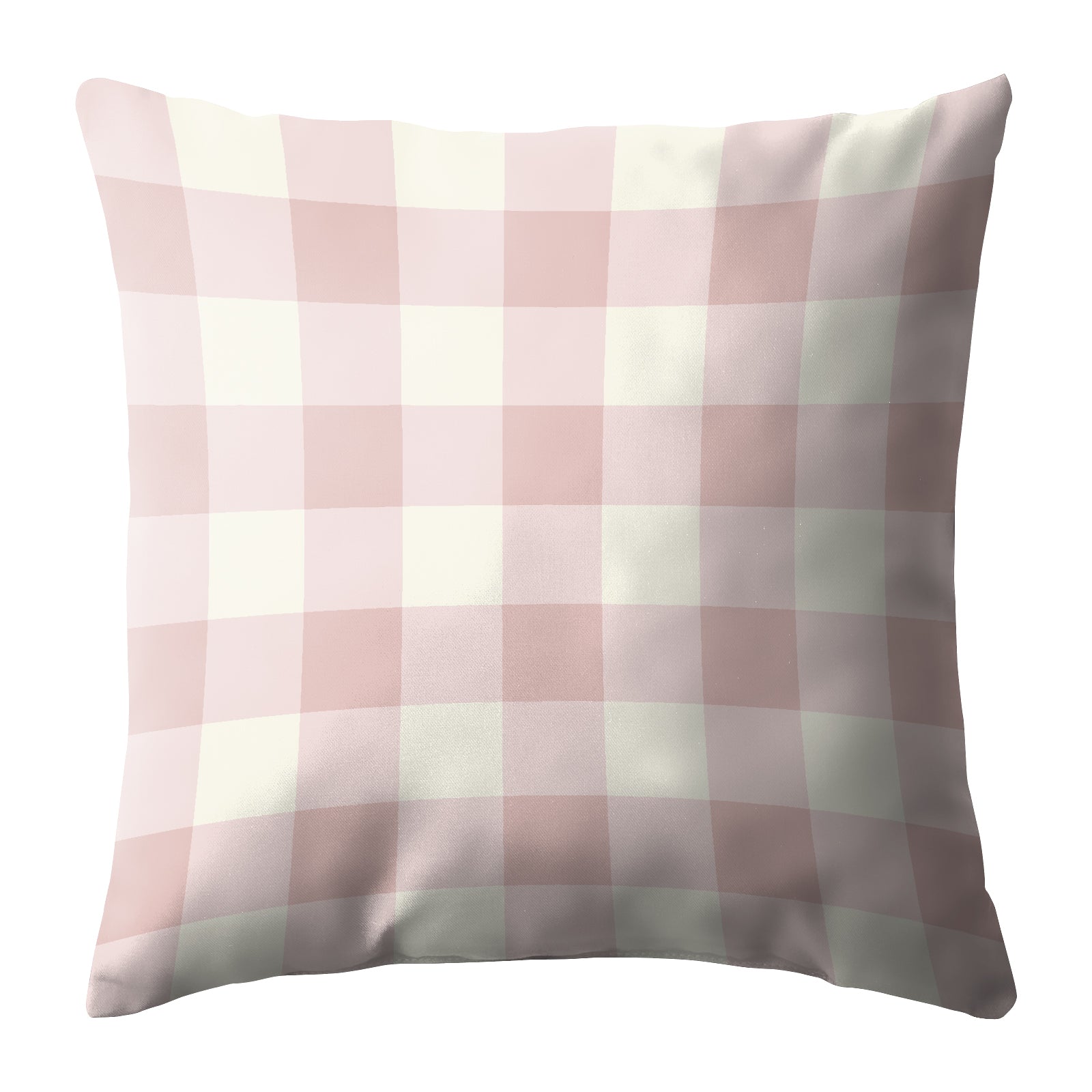 SPRING GALLERY BIG CHECK CAVERN PINK DIGITAL PRINTED CUSHION COVER (Pack of 2)
