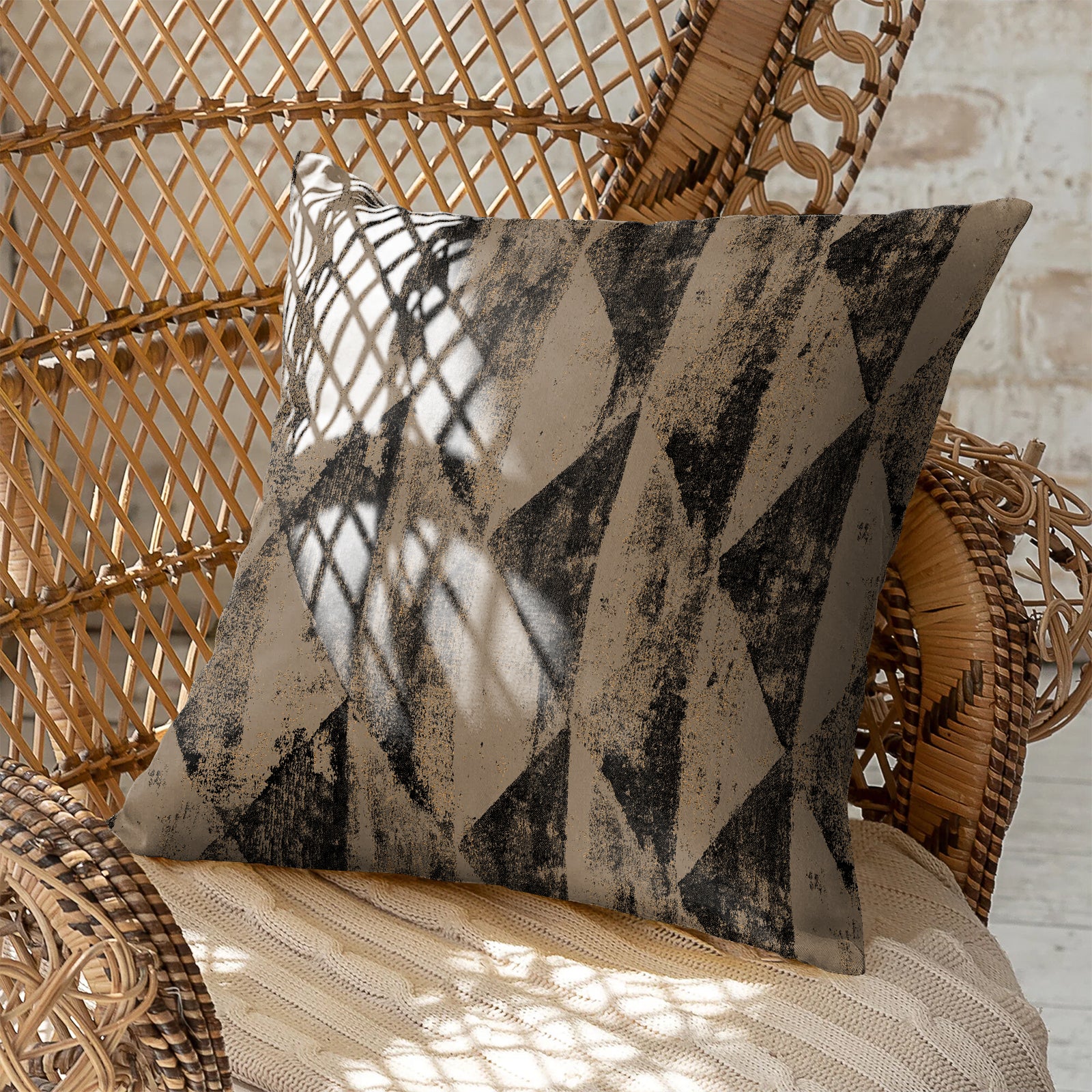 MYSTIQUE CHARCOAL DIGITAL PRINTED CUSHION COVER (Pack of 2)