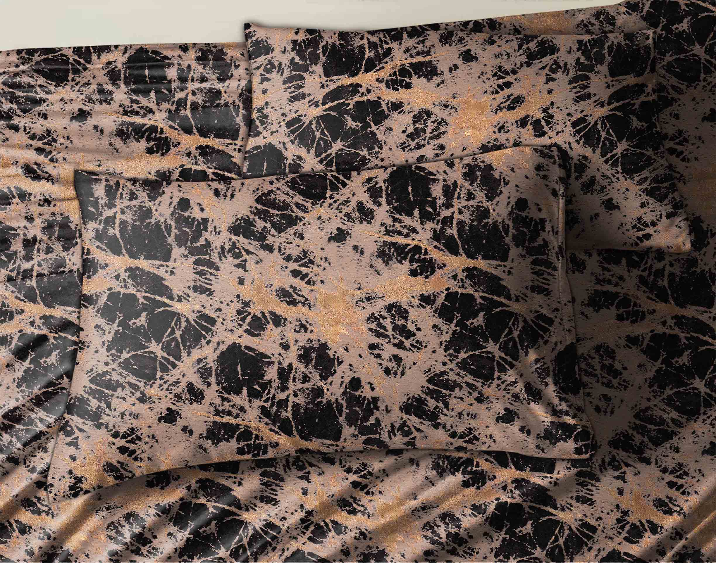 LAVA CHARCOAL BEDCOVER FOR DOUBLE BED WITH 2 PILLOWCOVERS KING SIZE (104" X 90")