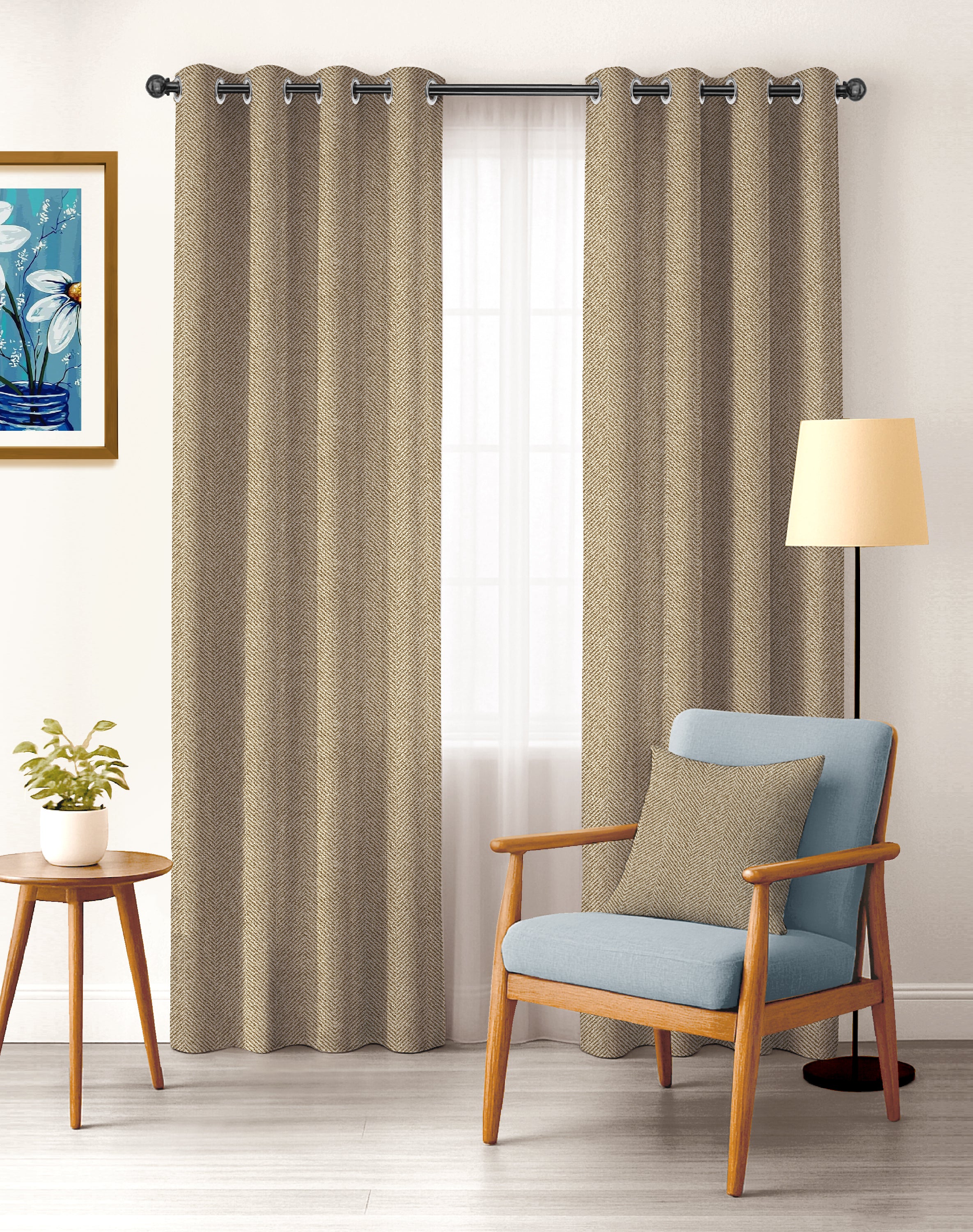 TWILLBONE CHIKU PRINTED BLACKOUT CURTAINS