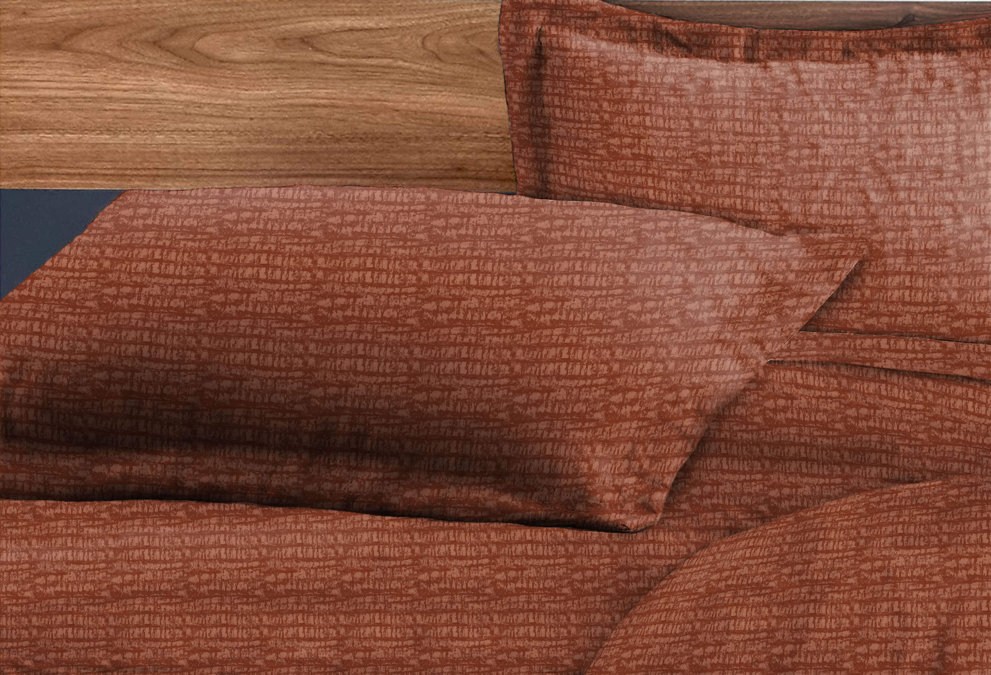 Valencia Clay Bedcover for Double Bed with 2 Pillow Covers King Size (104" X 90")