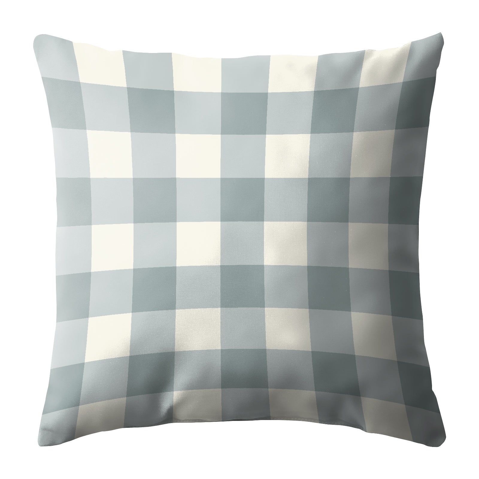 SPRING GALLERY BIG CHECK COOL GREY DIGITAL PRINTED CUSHION COVER (Pack of 2)