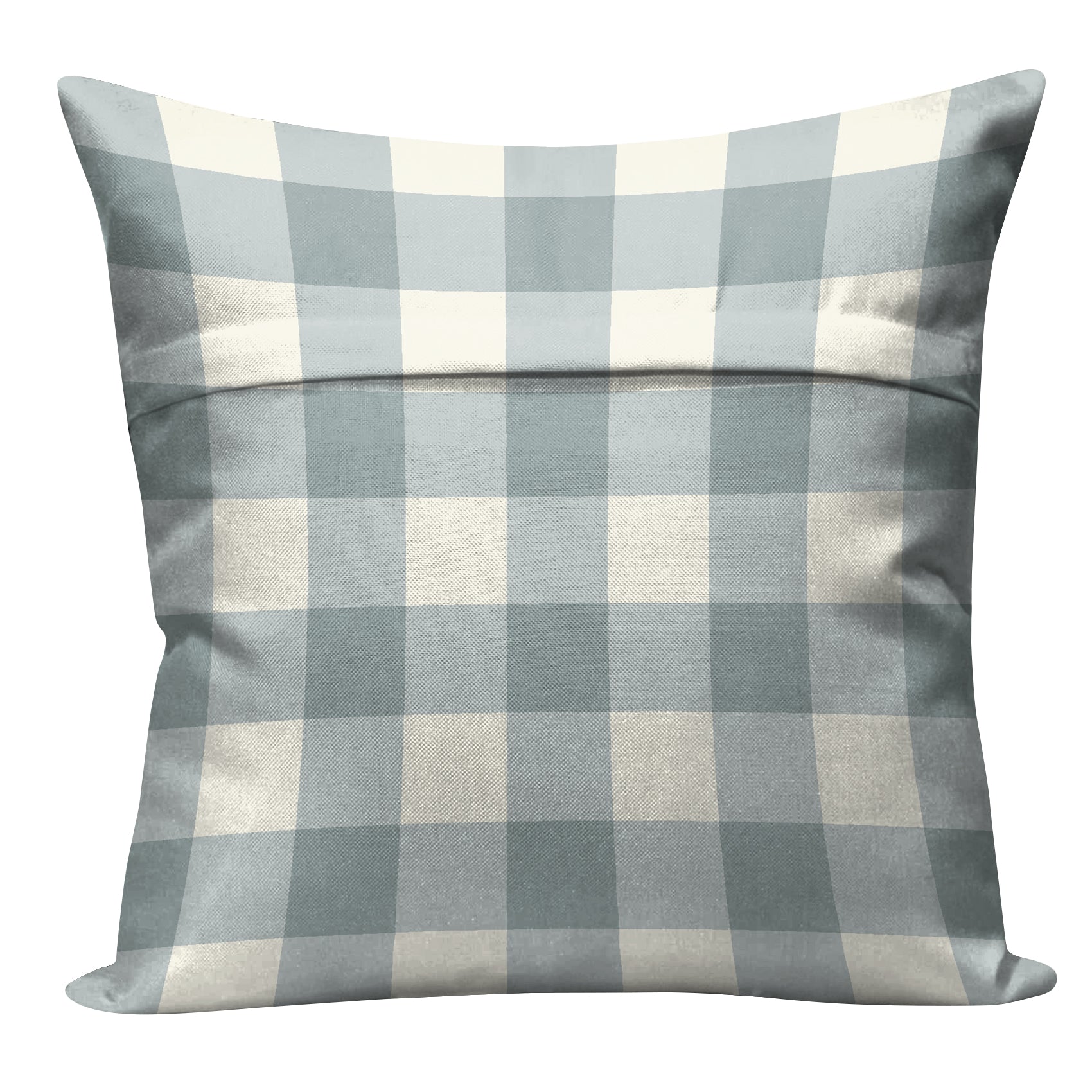 SPRING GALLERY BIG CHECK COOL GREY DIGITAL PRINTED CUSHION COVER (Pack of 2)
